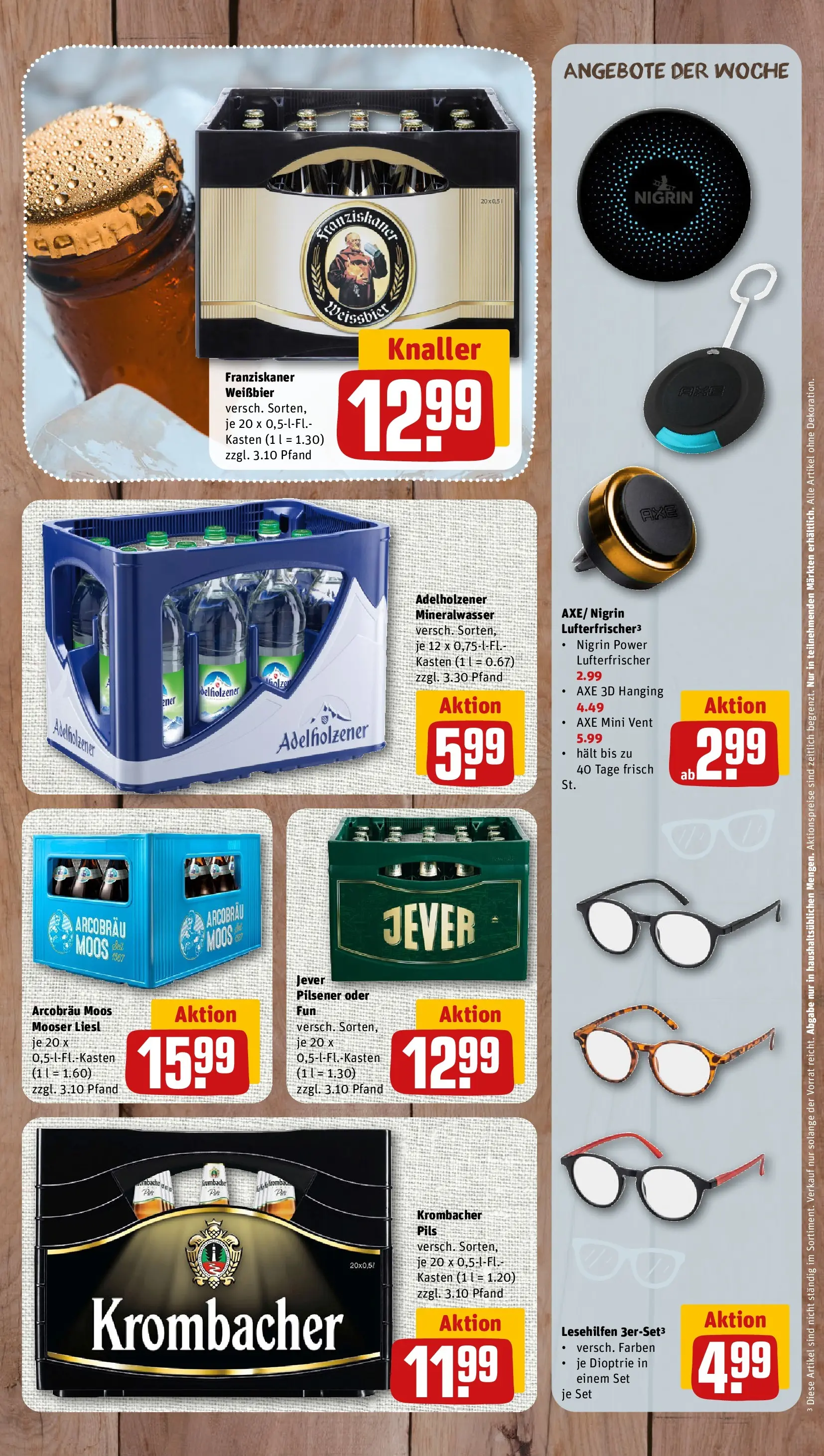 REWE Prospekt ab 14.06.2026 zum Blättern » Angebote | Seite: 7 | Produkte: Franziskaner, Mineralwasser, Axe, Krombacher