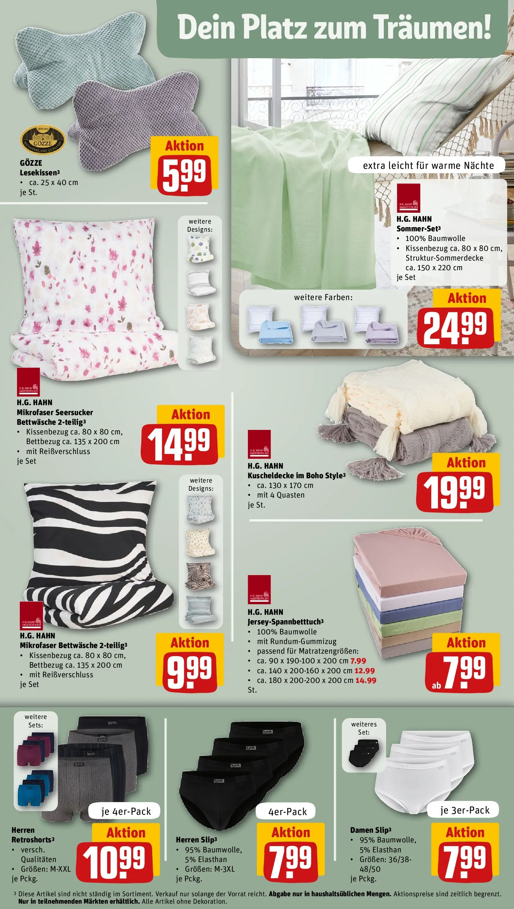 REWE Prospekt ab 14.06.2026 zum Blättern » Angebote | Seite: 36 | Produkte: Kissen, Bettwäsche, Slip