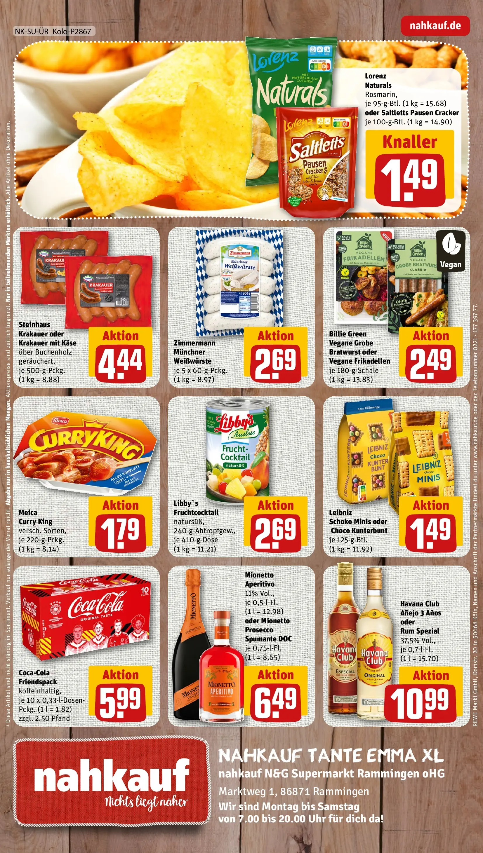 REWE Prospekt ab 14.06.2026 zum Blättern » Angebote | Seite: 8 | Produkte: Coca cola, Rum, Bratwurst, Prosecco