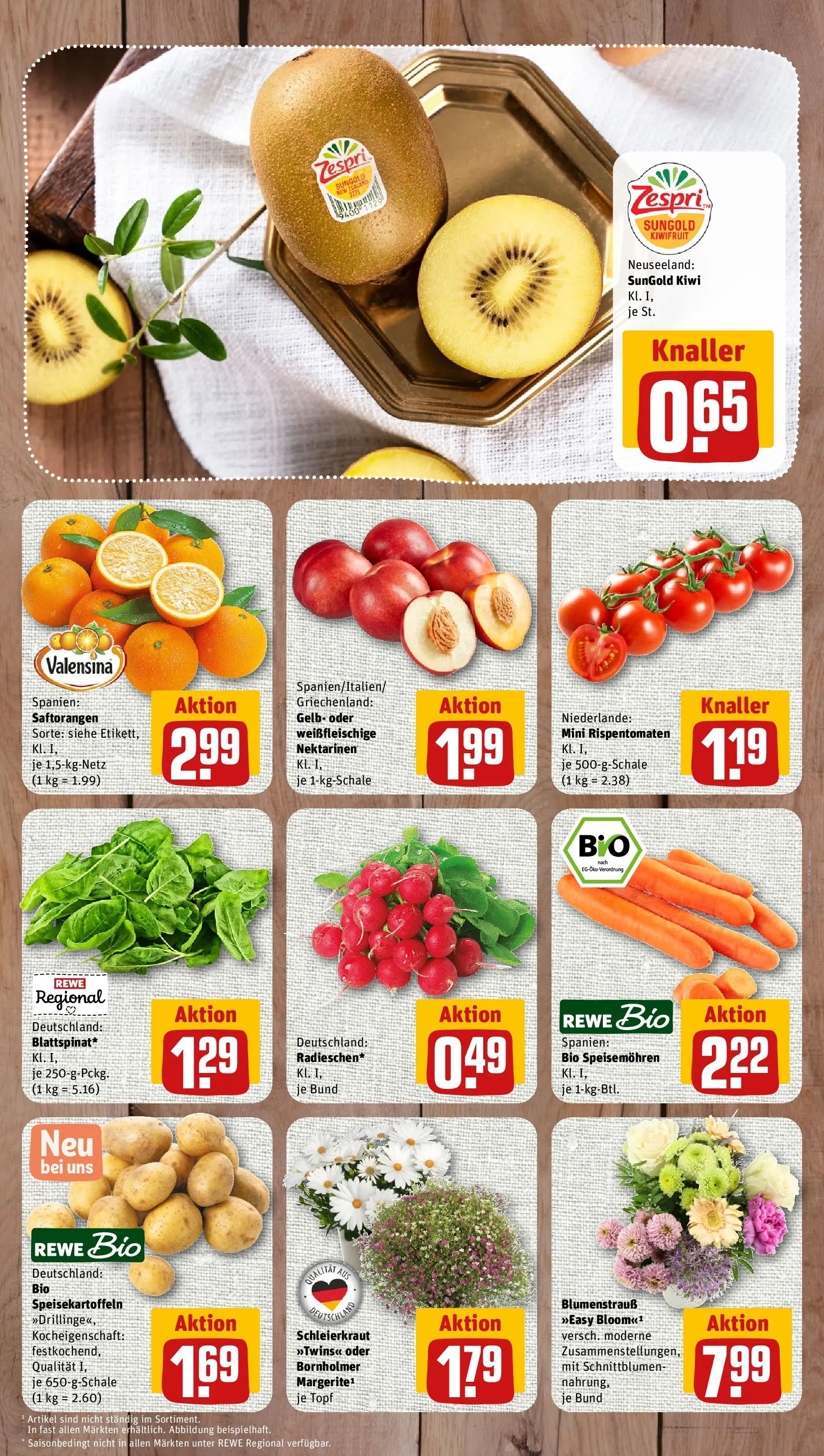 REWE Prospekt ab 14.06.2026 zum Blättern » Angebote | Seite: 3 | Produkte: Nektarinen, Tomaten, Valensina, Kiwi