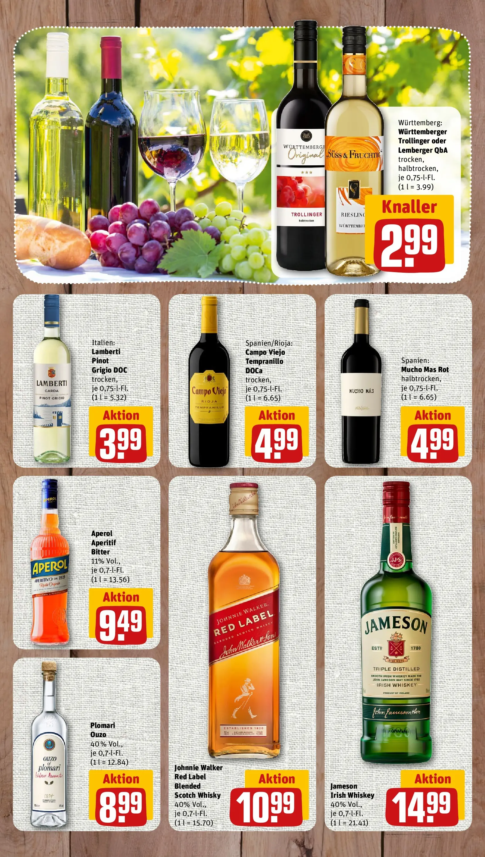 REWE Prospekt ab 14.06.2026 zum Blättern » Angebote | Seite: 10 | Produkte: Whisky, Ouzo, Jameson, Johnnie walker