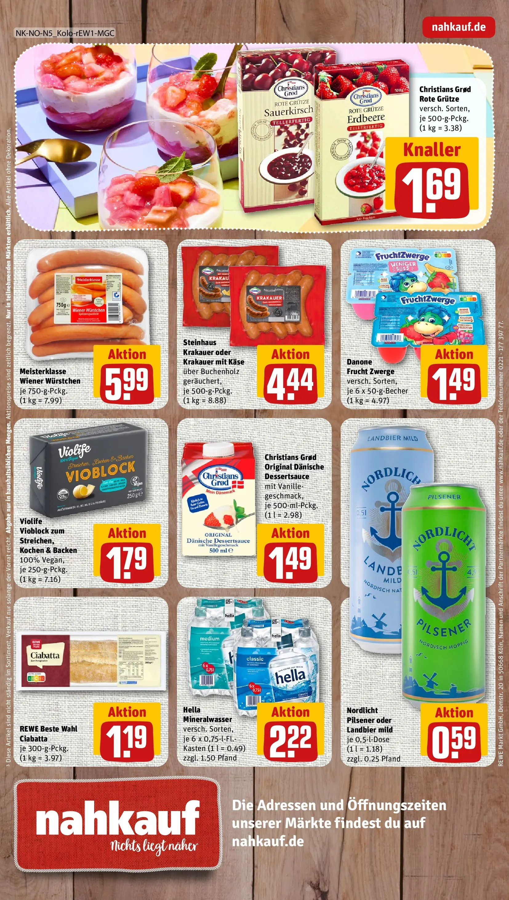 REWE Prospekt ab 14.06.2026 zum Blättern » Angebote | Seite: 12 | Produkte: Wiener wurstchen, Butter, Käse, Mineralwasser