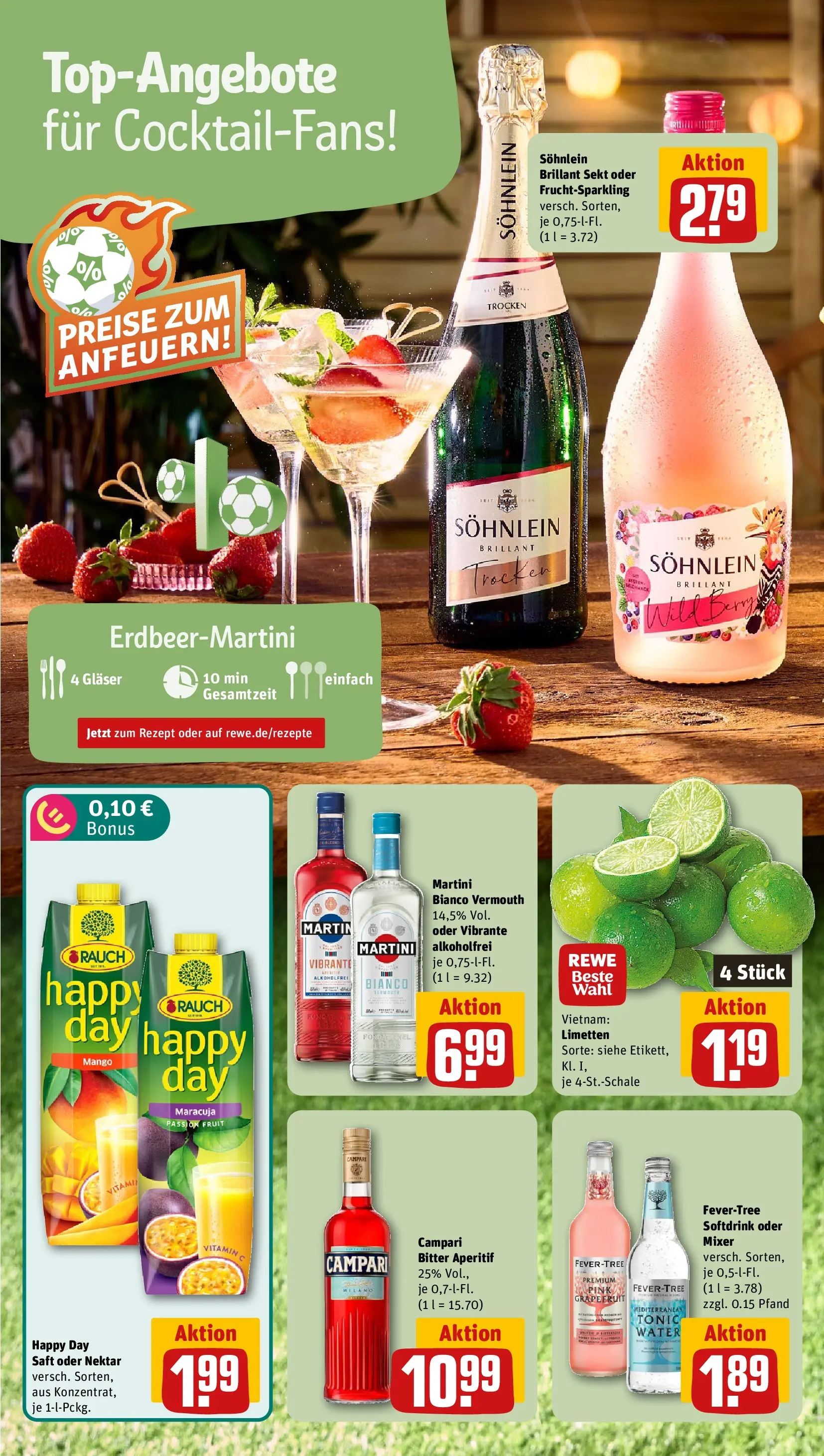 REWE Prospekt ab 14.06.2026 zum Blättern » Angebote | Seite: 4 | Produkte: Martini, Mixer, Mango, Saft