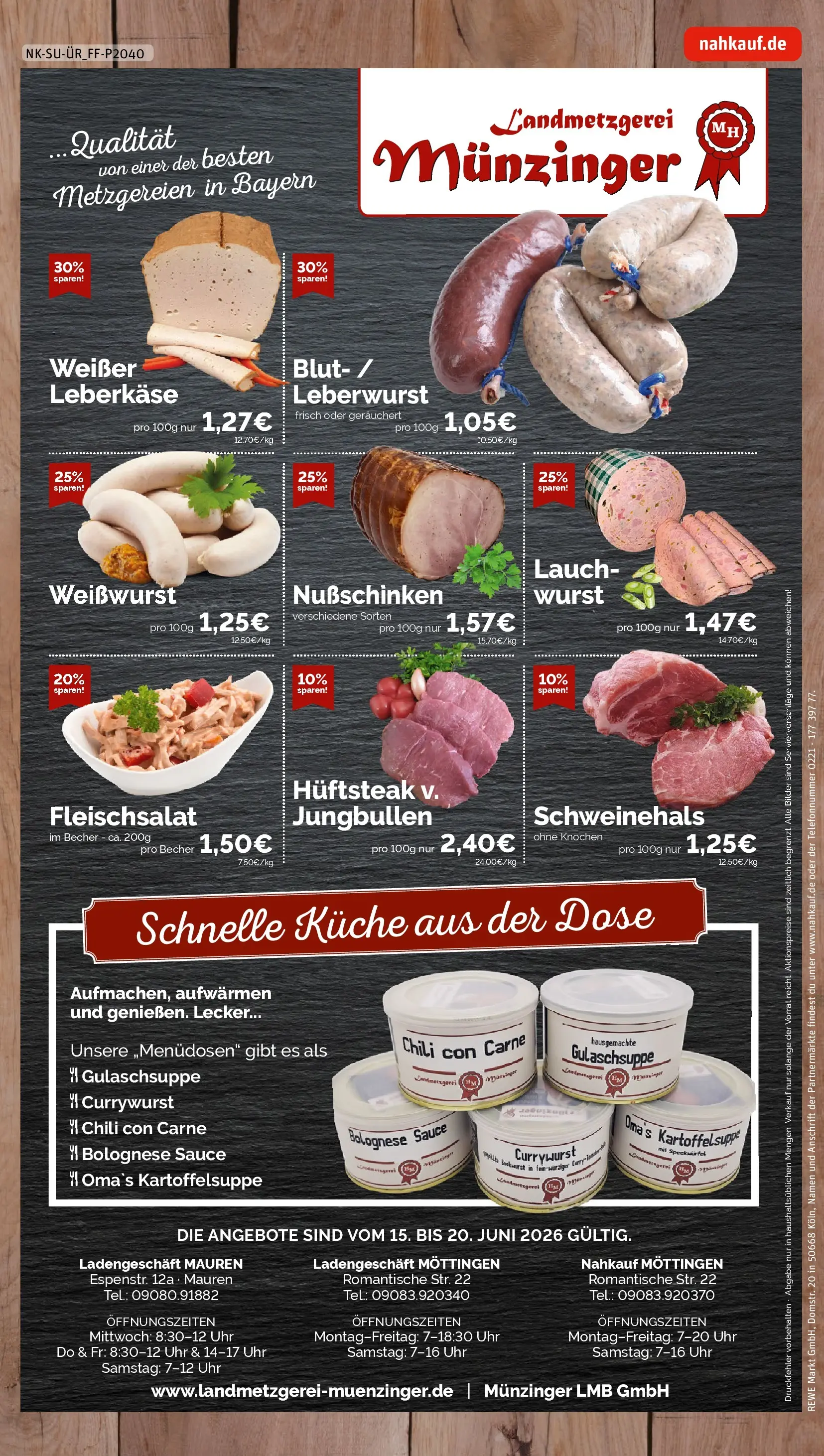 REWE Prospekt ab 14.06.2026 zum Blättern » Angebote | Seite: 8 | Produkte: Küche, Bilder, Chili, Leberkase