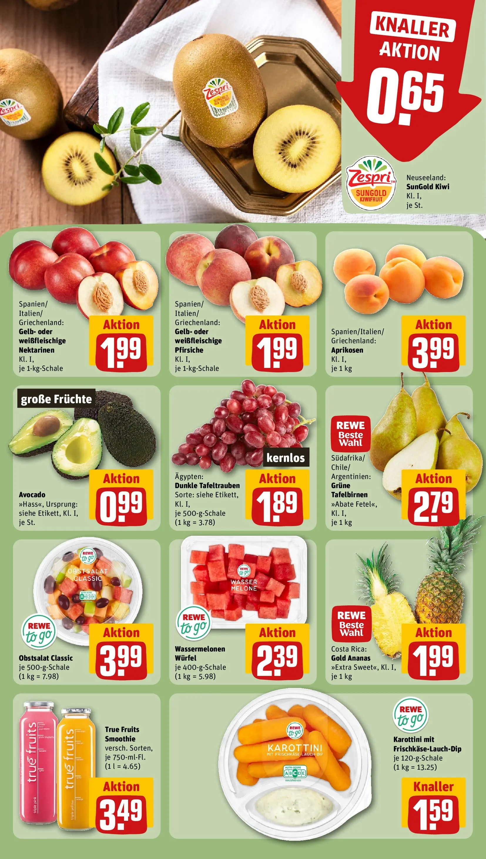 REWE Prospekt ab 14.06.2026 zum Blättern » Angebote | Seite: 10 | Produkte: Nektarinen, Avocado, Wasser, Frischkase