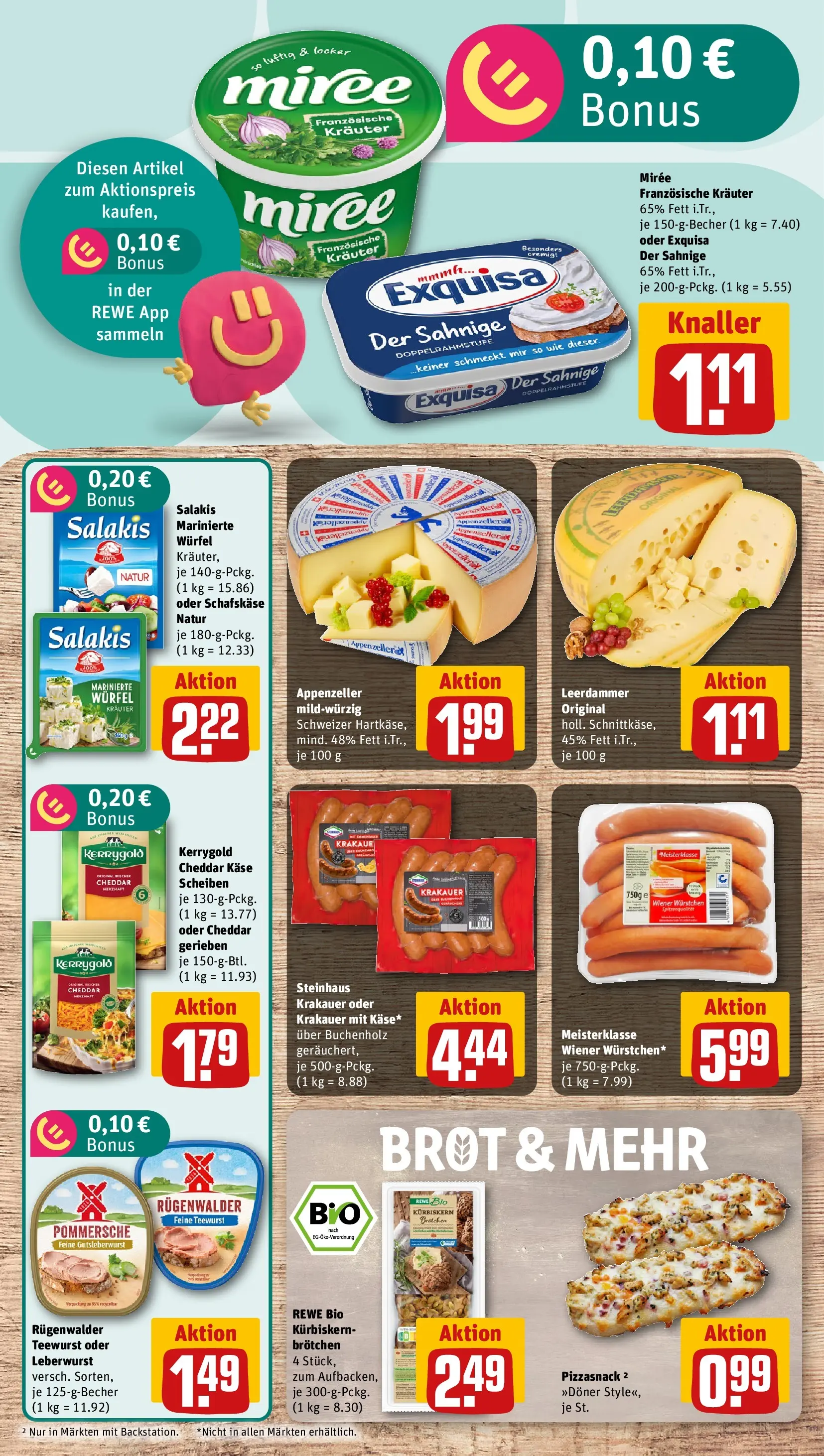 REWE Prospekt ab 14.06.2026 zum Blättern » Angebote | Seite: 15 | Produkte: Salakis, Pizza, Frischkase, Schafskase