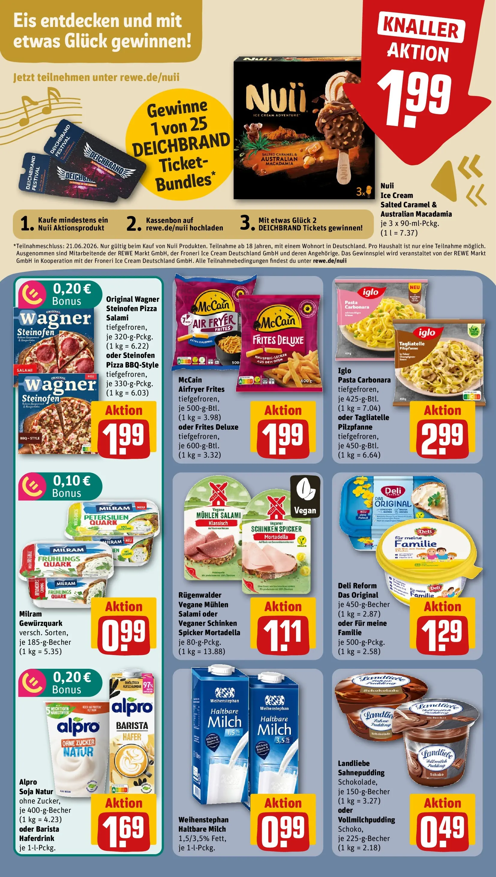 REWE Prospekt ab 14.06.2026 zum Blättern » Angebote | Seite: 14 | Produkte: Iglo, McCain, Zucker, Pizza
