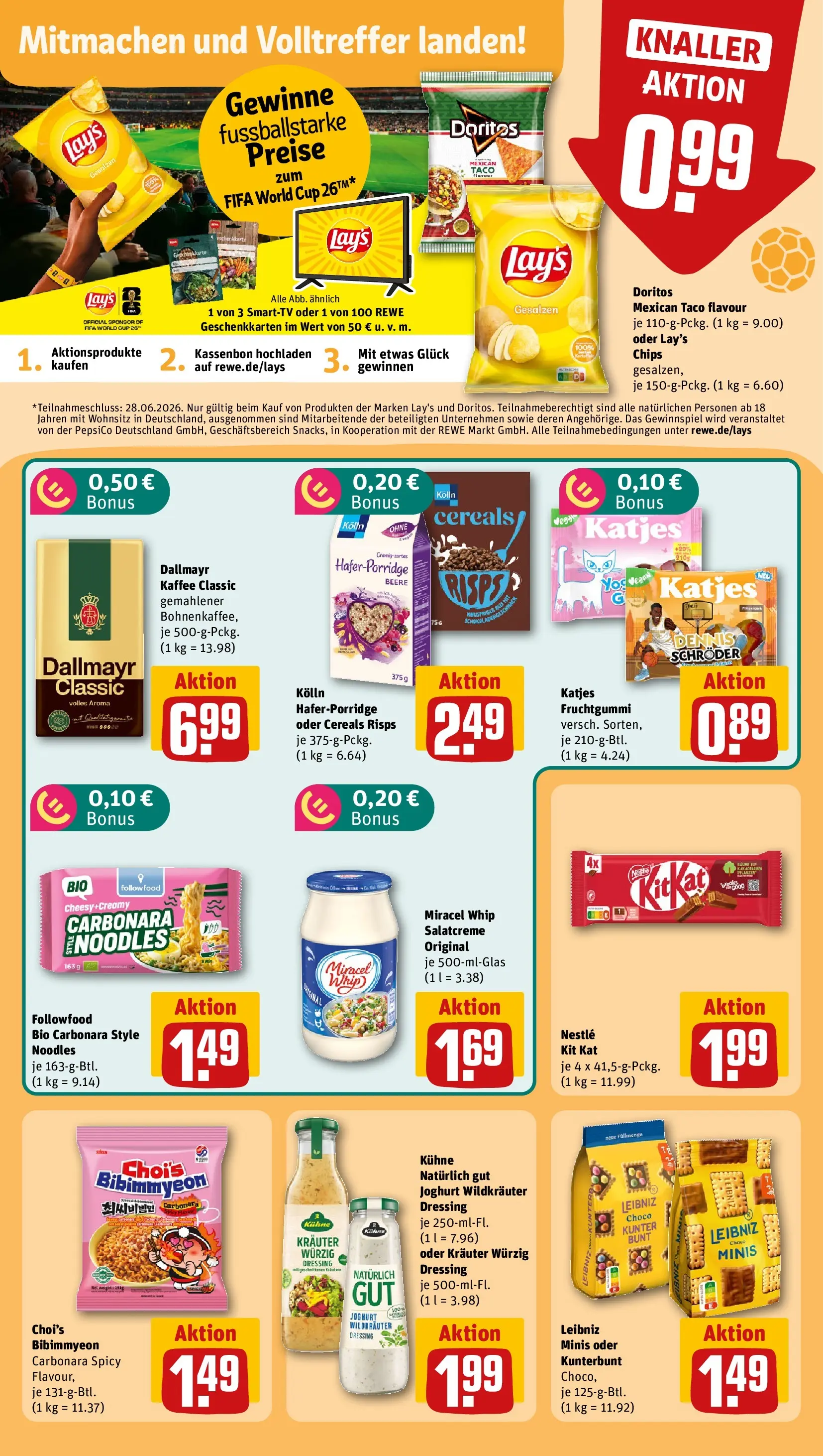 REWE Prospekt ab 14.06.2026 zum Blättern » Angebote | Seite: 16 | Produkte: Kaffee, Dressing, Miracel whip, Chips
