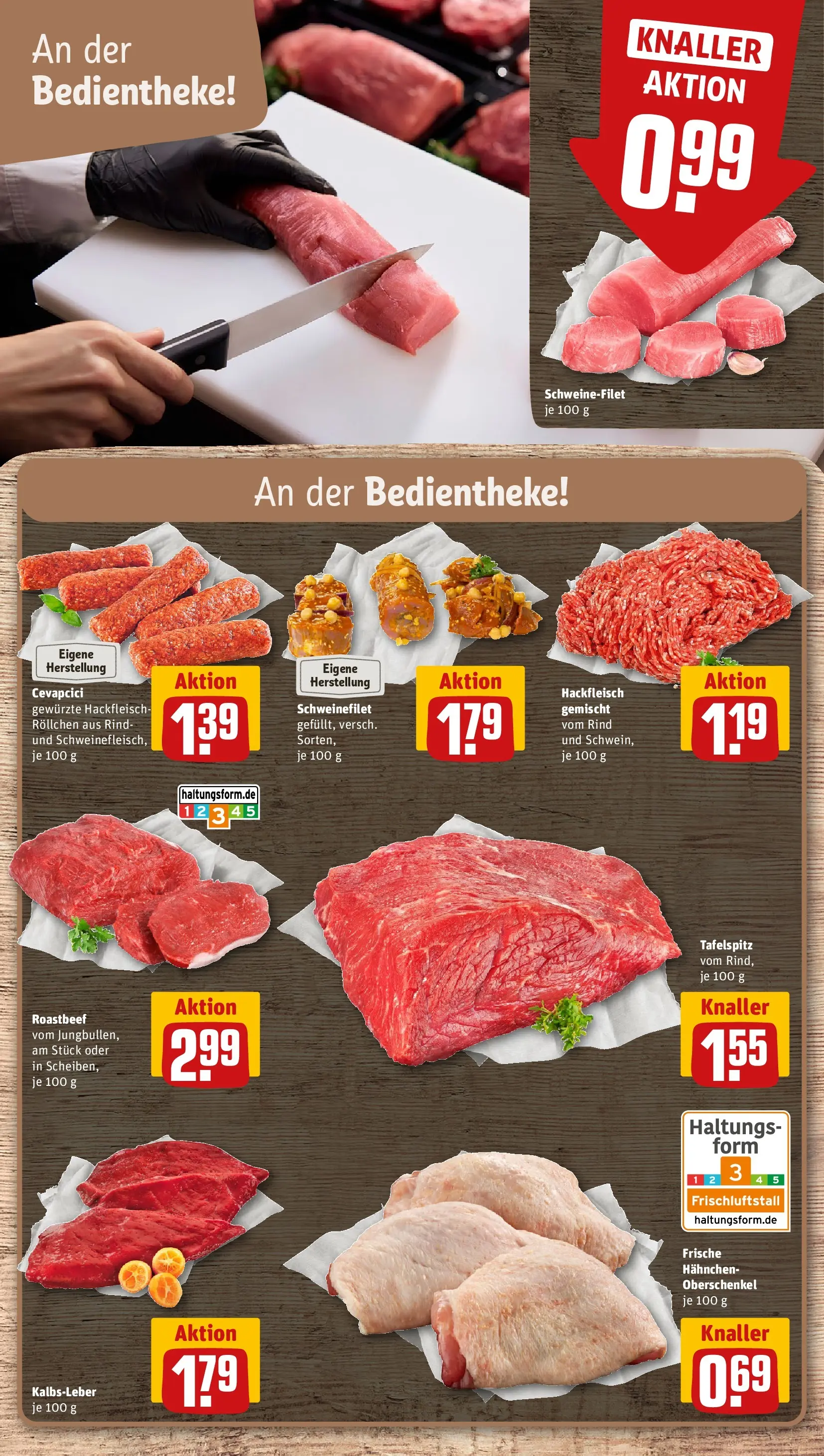 REWE Prospekt ab 14.06.2026 zum Blättern » Angebote | Seite: 12 | Produkte: Hahnchen, Roastbeef, Schweinefilet, Hackfleisch