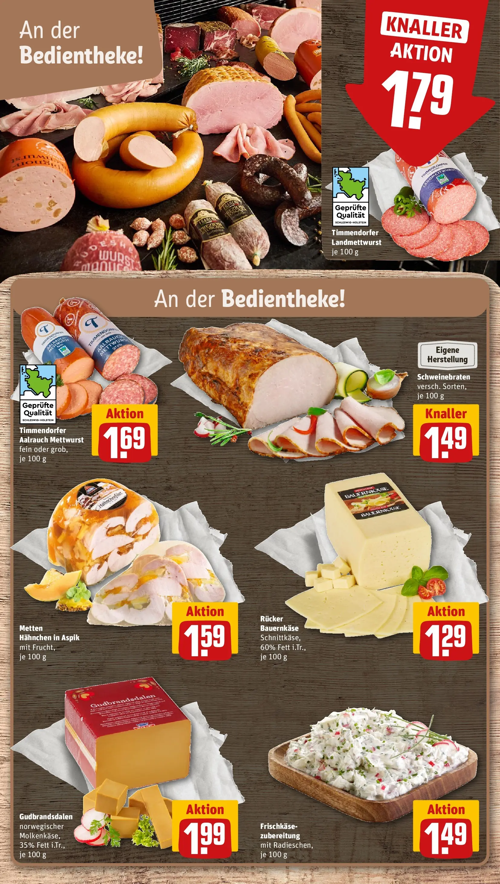 REWE Prospekt ab 14.06.2026 zum Blättern » Angebote | Seite: 14 | Produkte: Hahnchen, Feta, Wurst, Frischkase