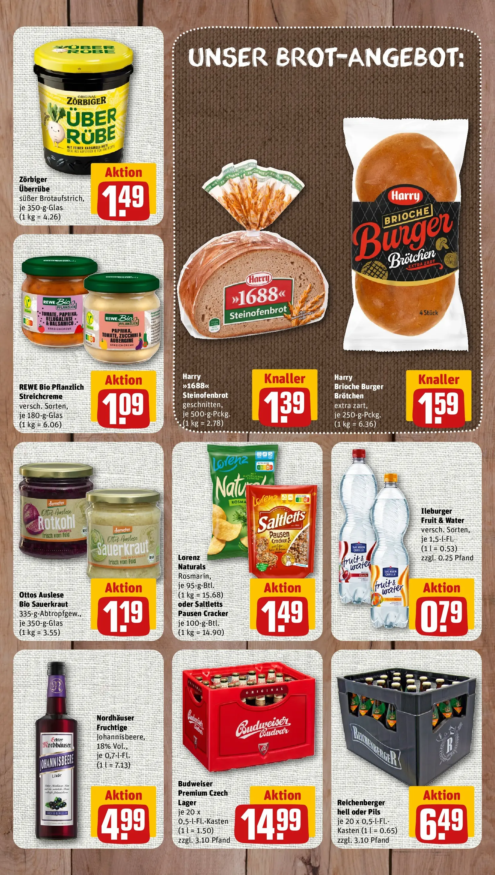 REWE Prospekt ab 14.06.2026 zum Blättern » Angebote | Seite: 7 | Produkte: Balsamico, Aubergine, Budweiser, Zucchini