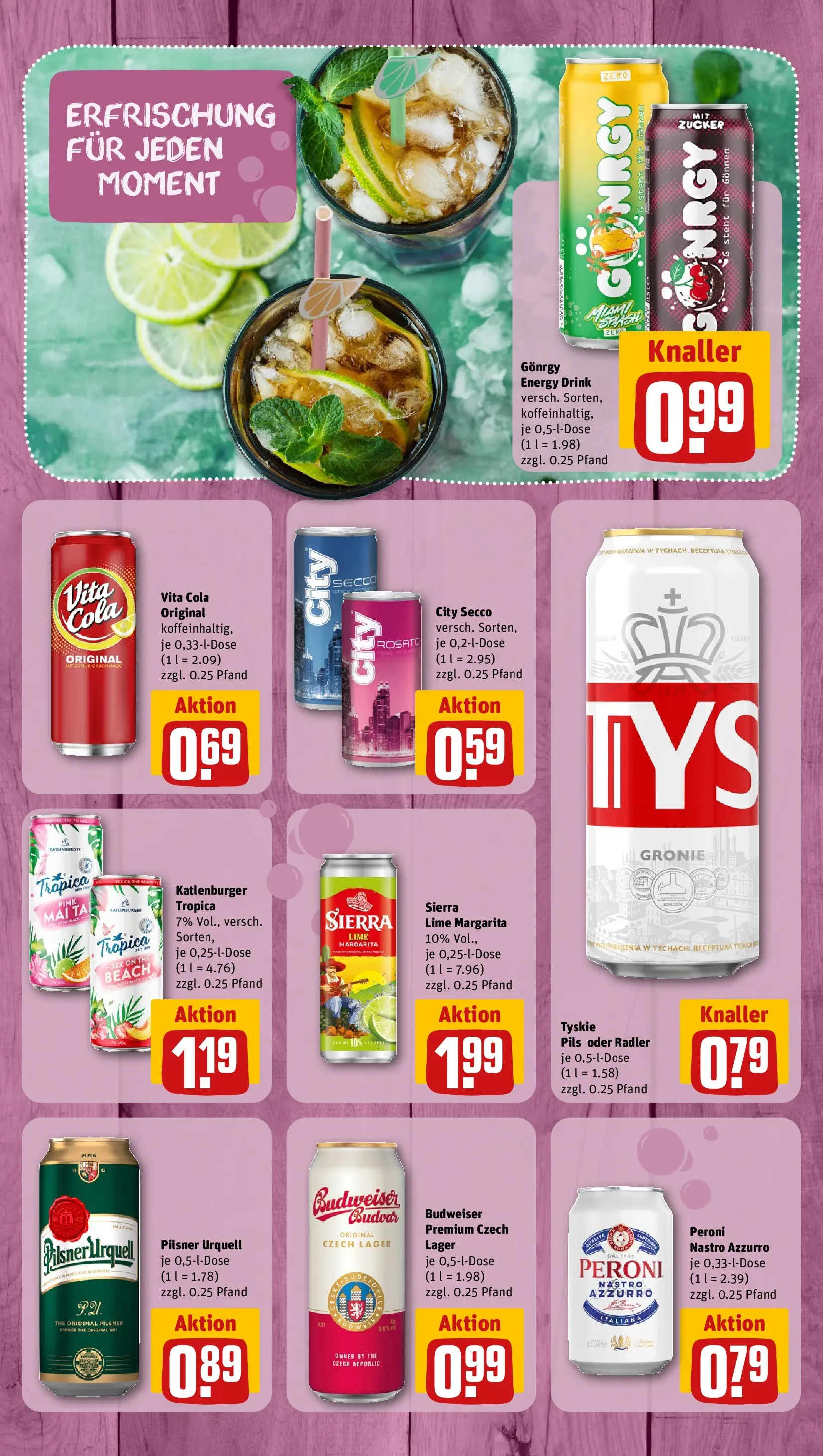 REWE Prospekt ab 14.06.2026 zum Blättern » Angebote | Seite: 9 | Produkte: Cola, Energy, Radler, Zucker