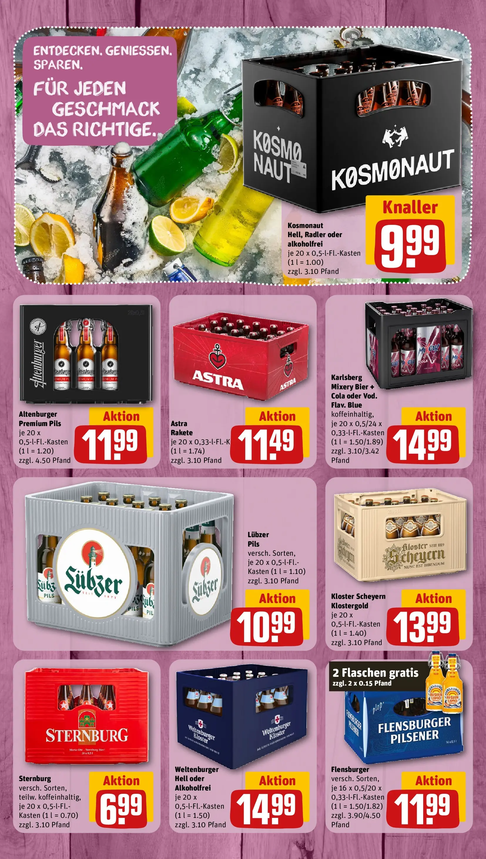 REWE Prospekt ab 14.06.2026 zum Blättern » Angebote | Seite: 11 | Produkte: Astra rakete, Astra, Flensburger, Lubzer