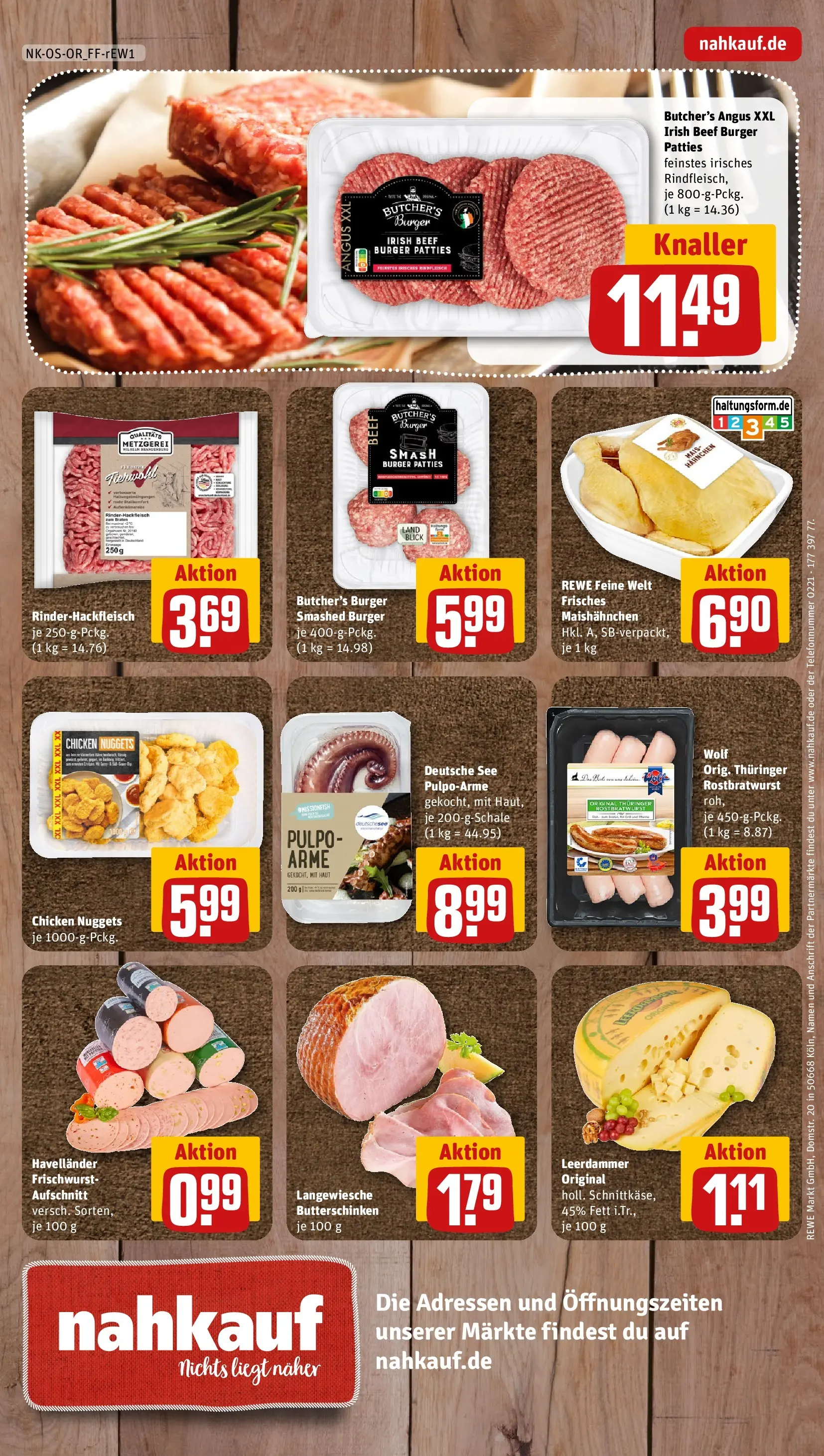 REWE Prospekt ab 14.06.2026 zum Blättern » Angebote | Seite: 12 | Produkte: Hahnchen, Burger, Leerdammer, Rindfleisch
