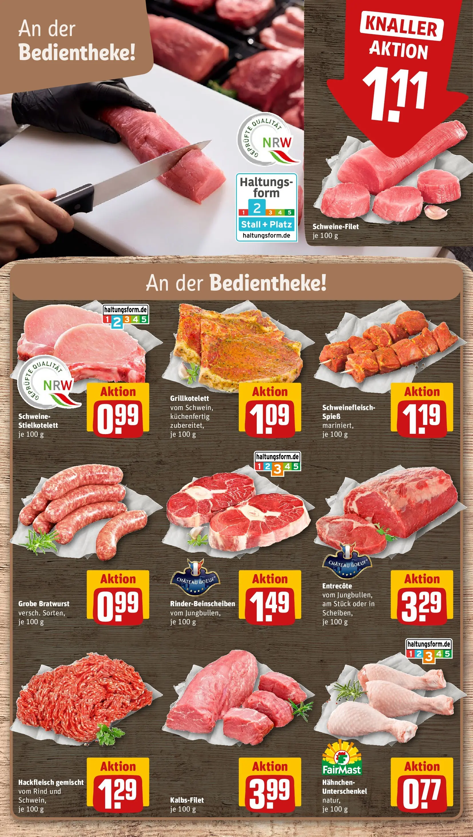 REWE Prospekt ab 14.06.2026 zum Blättern » Angebote | Seite: 12 | Produkte: Hahnchen, Bratwurst, Schweinefilet, Steak