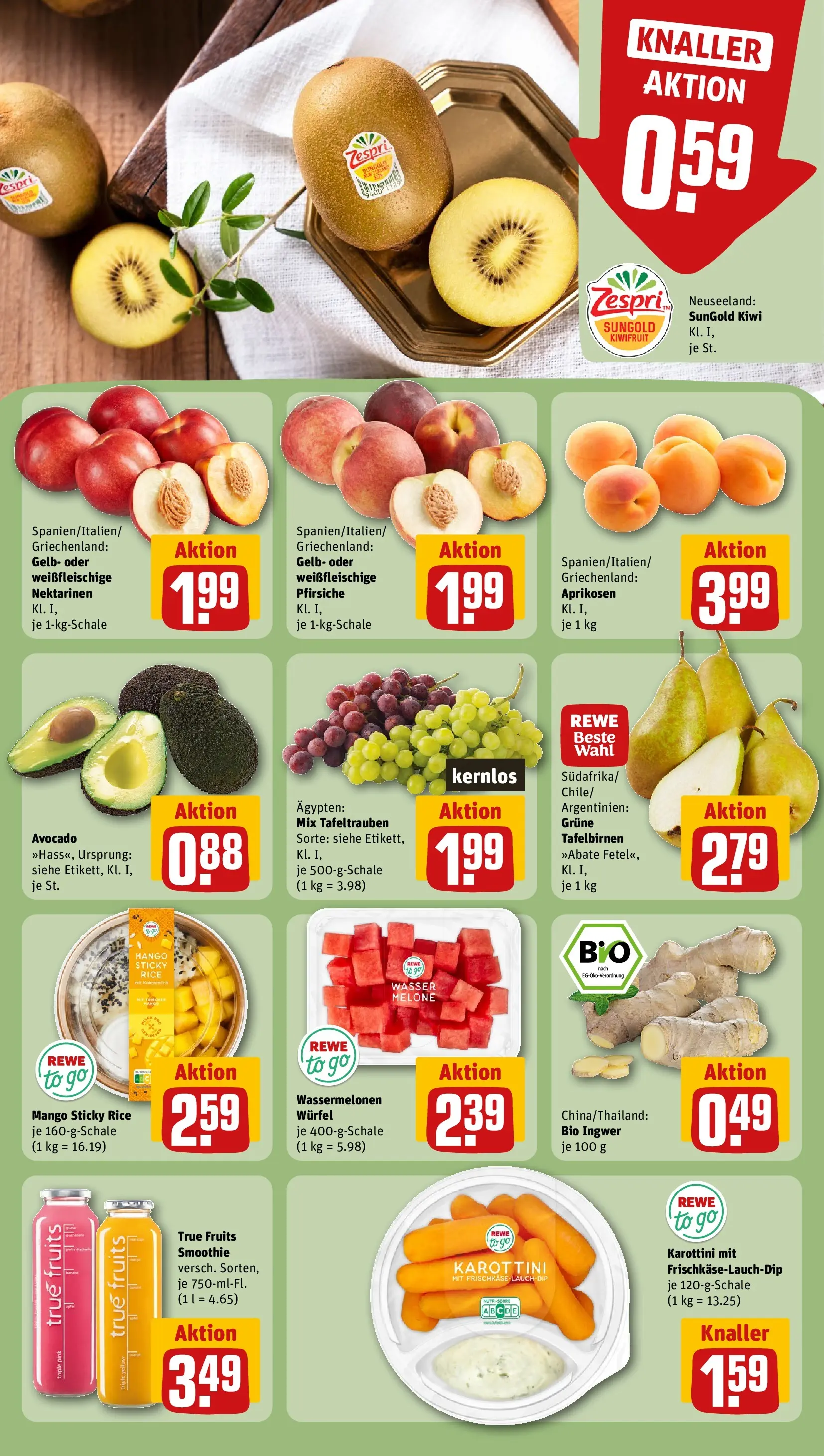 REWE Prospekt ab 14.06.2026 zum Blättern » Angebote | Seite: 10 | Produkte: Nektarinen, Avocado, Mango, Kiwi