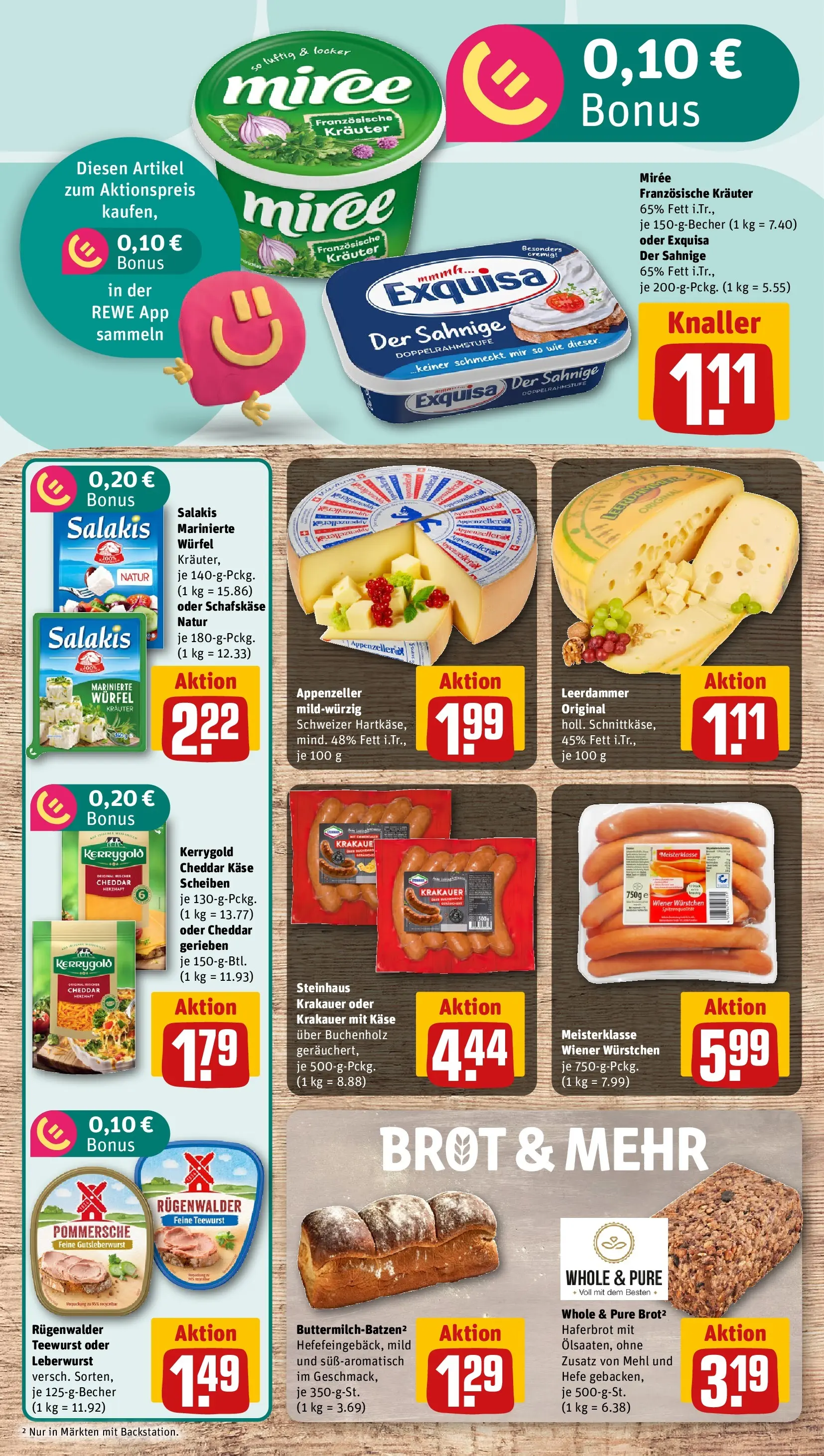 REWE Prospekt ab 14.06.2026 zum Blättern » Angebote | Seite: 13 | Produkte: Feta, Käse, Exquisa, Brot