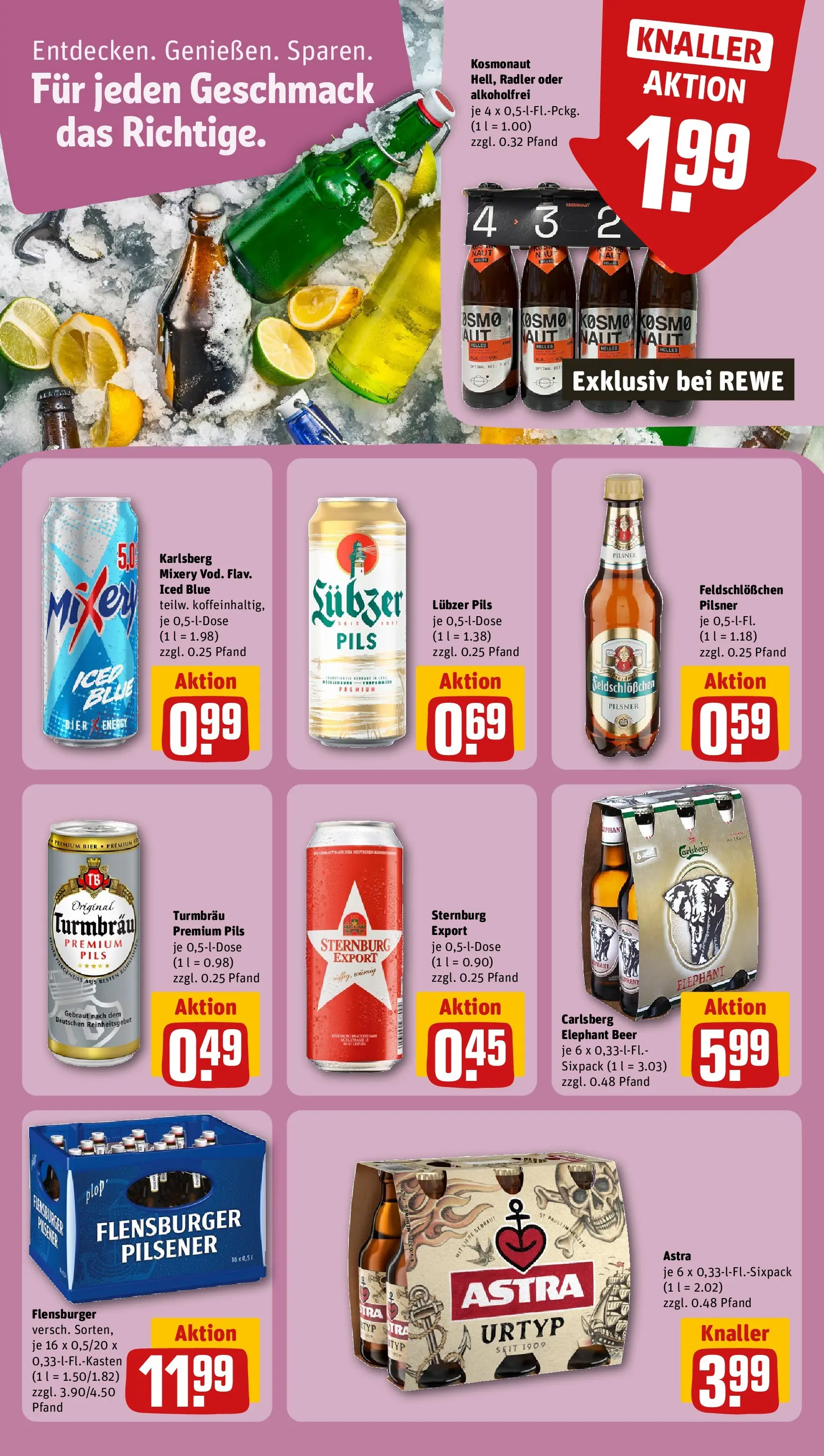 REWE Prospekt ab 14.06.2026 zum Blättern » Angebote | Seite: 19 | Produkte: Carlsberg, Energy, Flensburger, Radler