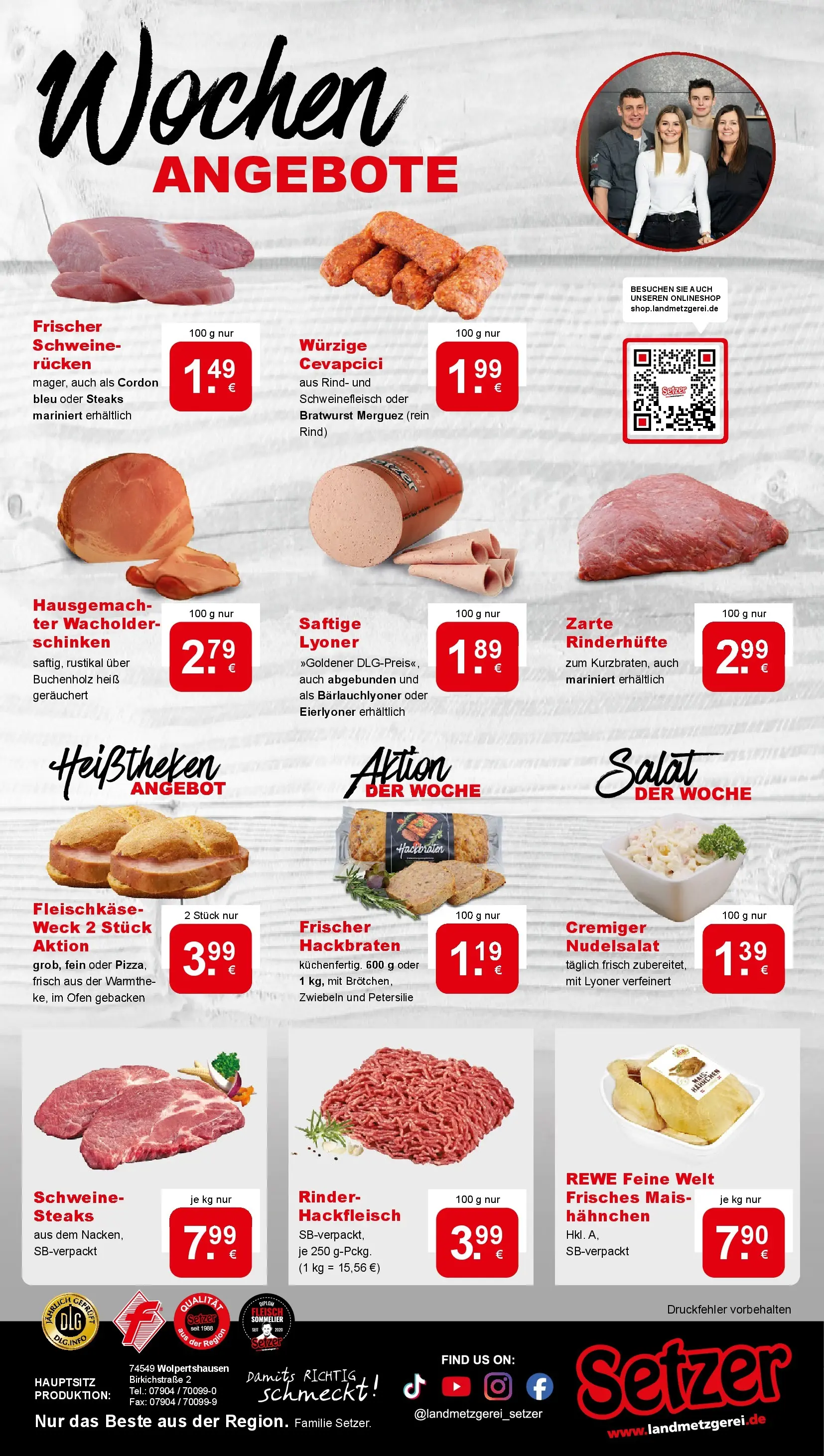 REWE Prospekt ab 14.06.2026 zum Blättern » Angebote | Seite: 12 | Produkte: Bratwurst, Petersilie, Salat, Hackfleisch