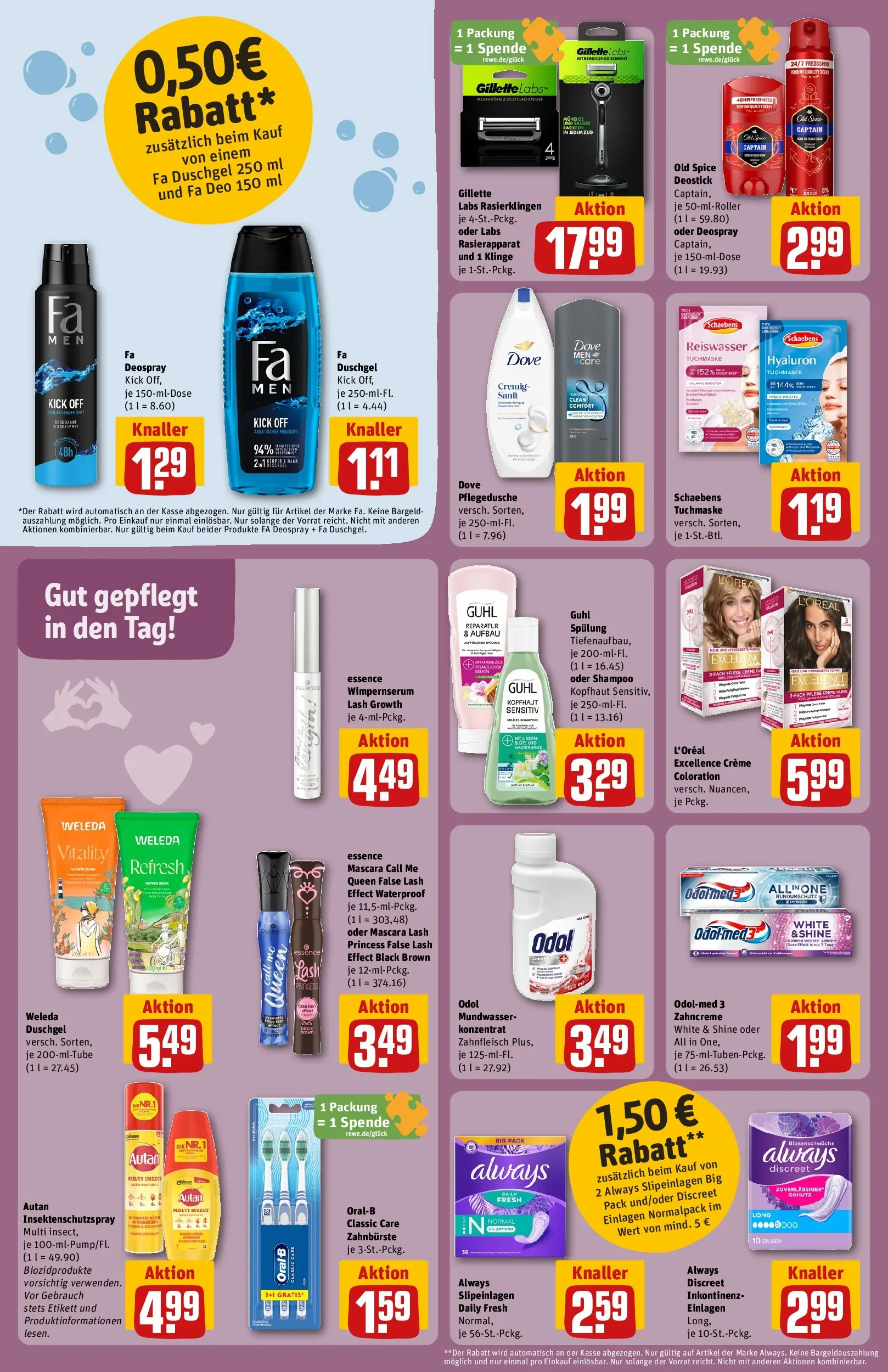 REWE Prospekt ab 14.06.2026 zum Blättern » Angebote | Seite: 26 | Produkte: Shampoo, Deodorant, Shower Gel, Deospray