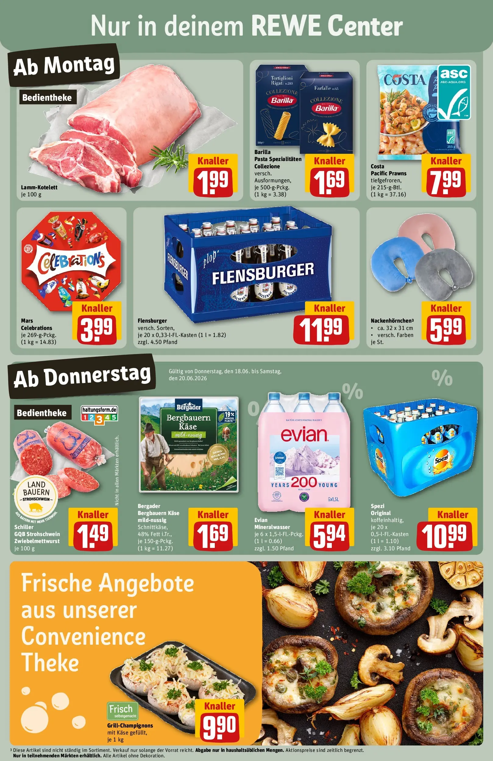 REWE Prospekt ab 14.06.2026 zum Blättern » Angebote | Seite: 3 | Produkte: Käse, Theke, Mars, Flensburger