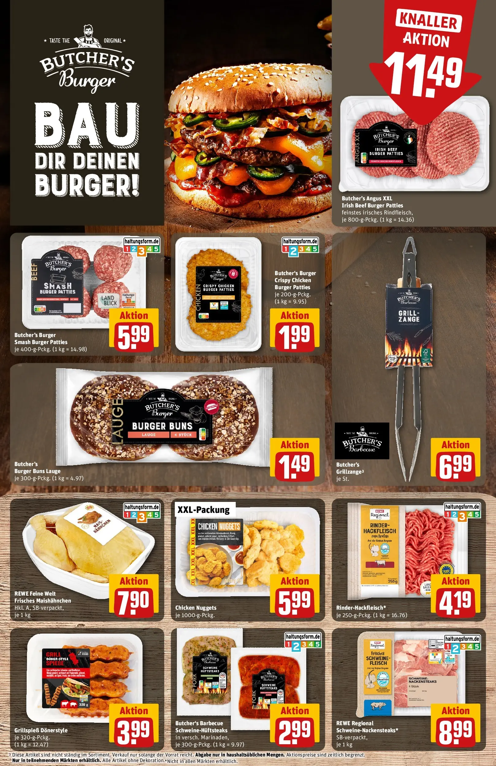 REWE Prospekt ab 14.06.2026 zum Blättern » Angebote | Seite: 11 | Produkte: Hahnchen, Regal, Fleisch, Hackfleisch