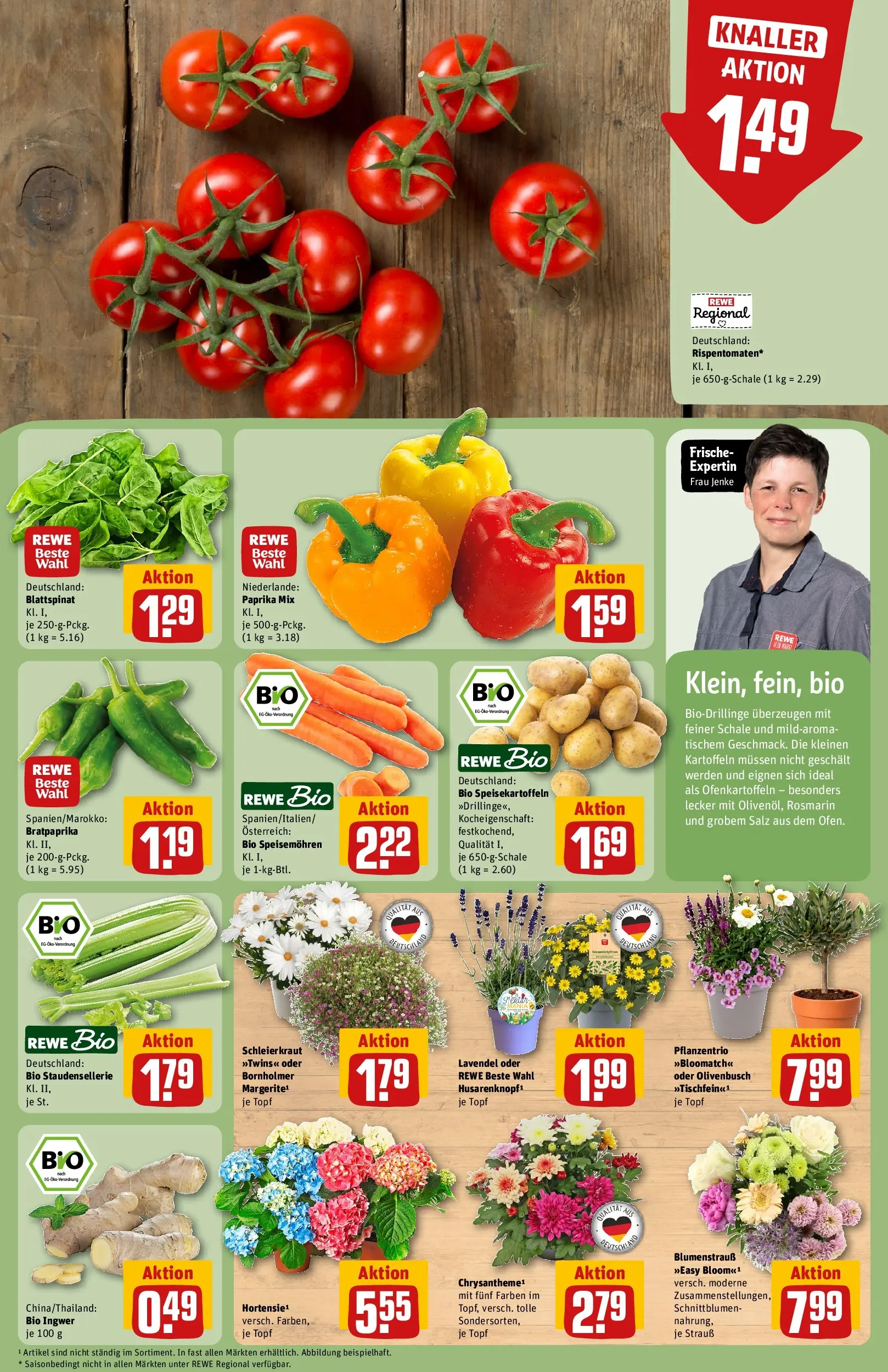 REWE Prospekt ab 14.06.2026 zum Blättern » Angebote | Seite: 9 | Produkte: Paprika, Salz, Kraut, Lavendel