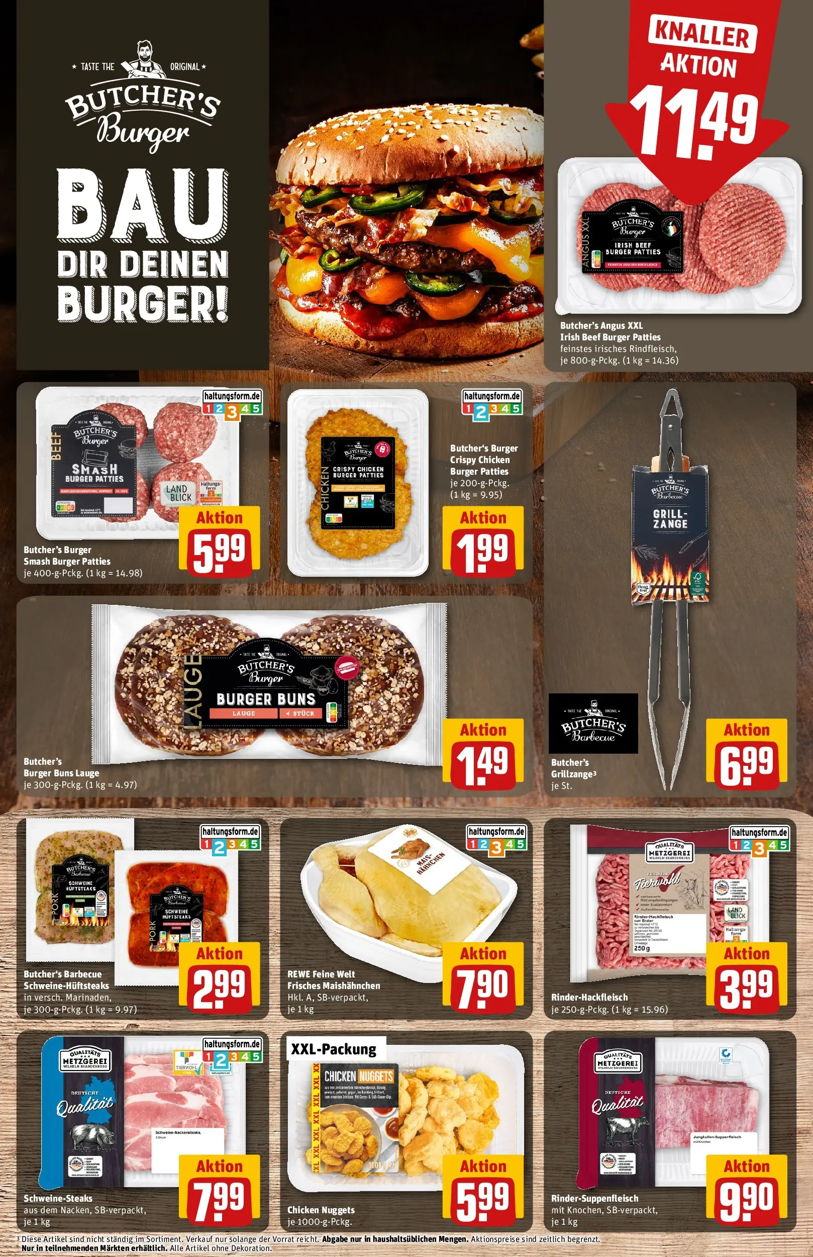 REWE Prospekt ab 14.06.2026 zum Blättern » Angebote | Seite: 11 | Produkte: Grill, Burger