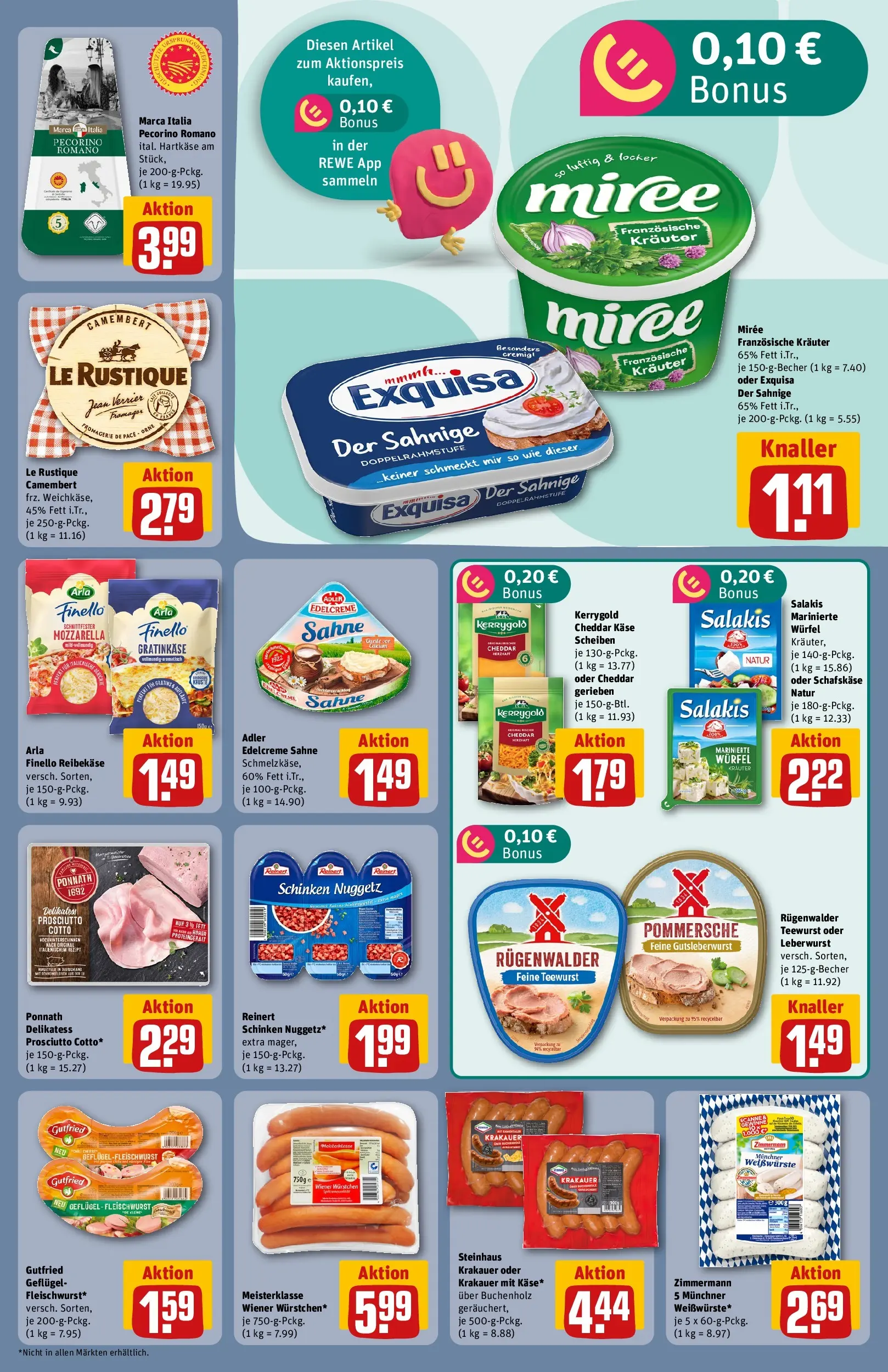 REWE Prospekt ab 14.06.2026 zum Blättern » Angebote | Seite: 15 | Produkte: Mozzarella, Reibekase, Sahne, Schafskase