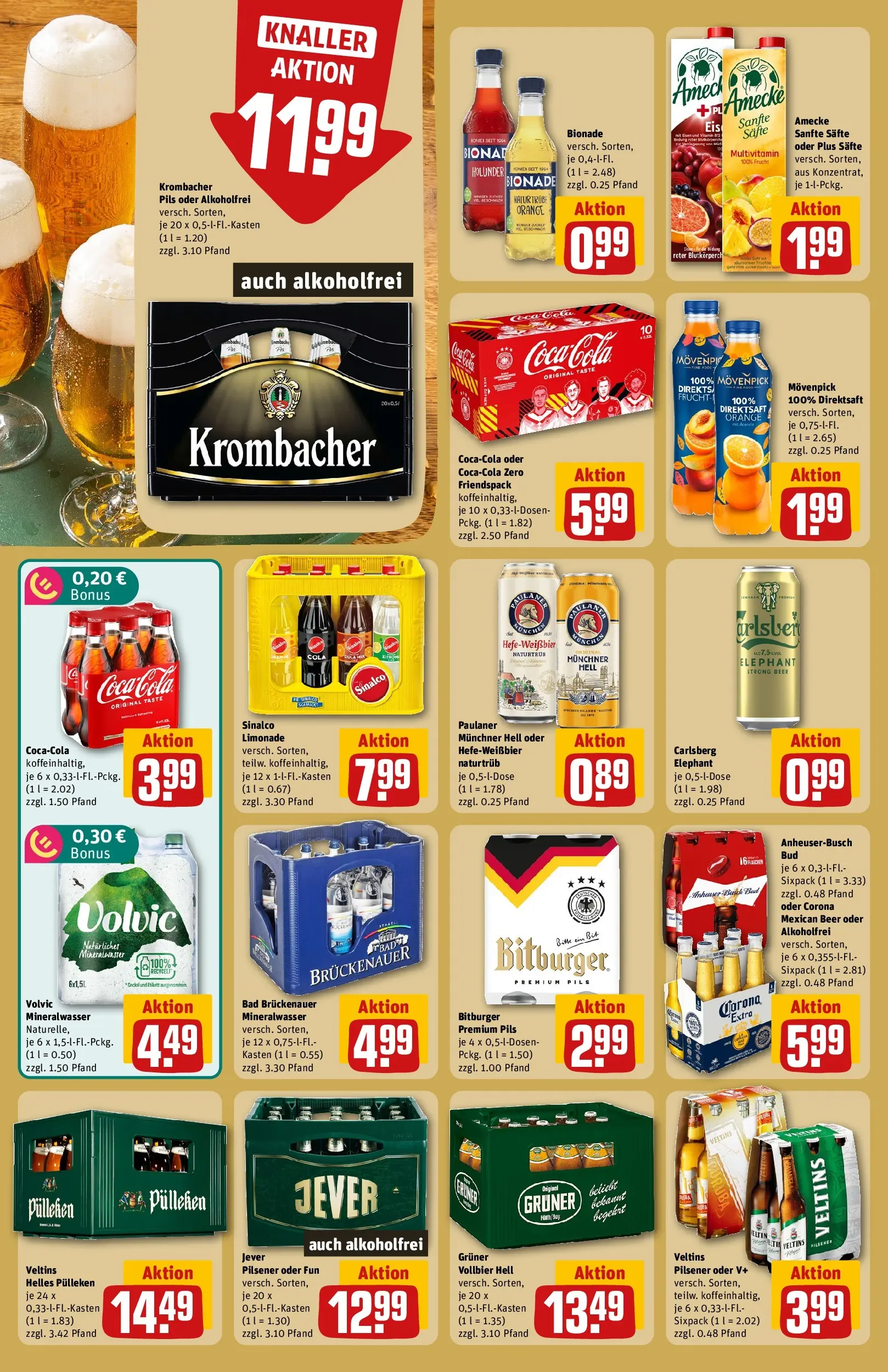 REWE Prospekt ab 14.06.2026 zum Blättern » Angebote | Seite: 18 | Produkte: Bitburger, Coca cola, Carlsberg, Pils