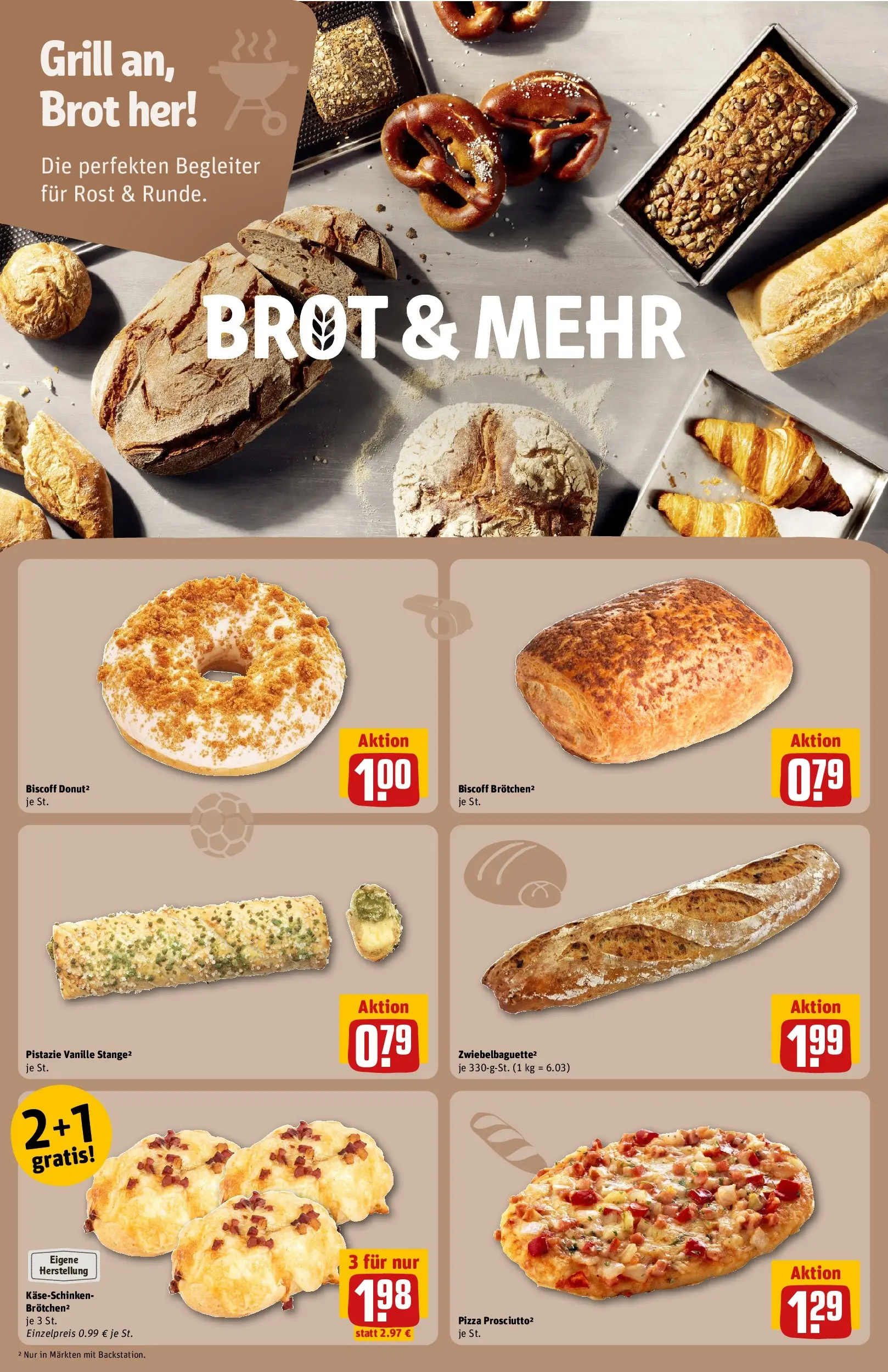REWE Prospekt ab 14.06.2026 zum Blättern » Angebote | Seite: 14 | Produkte: Grill, Baguette, Brot, Pizza