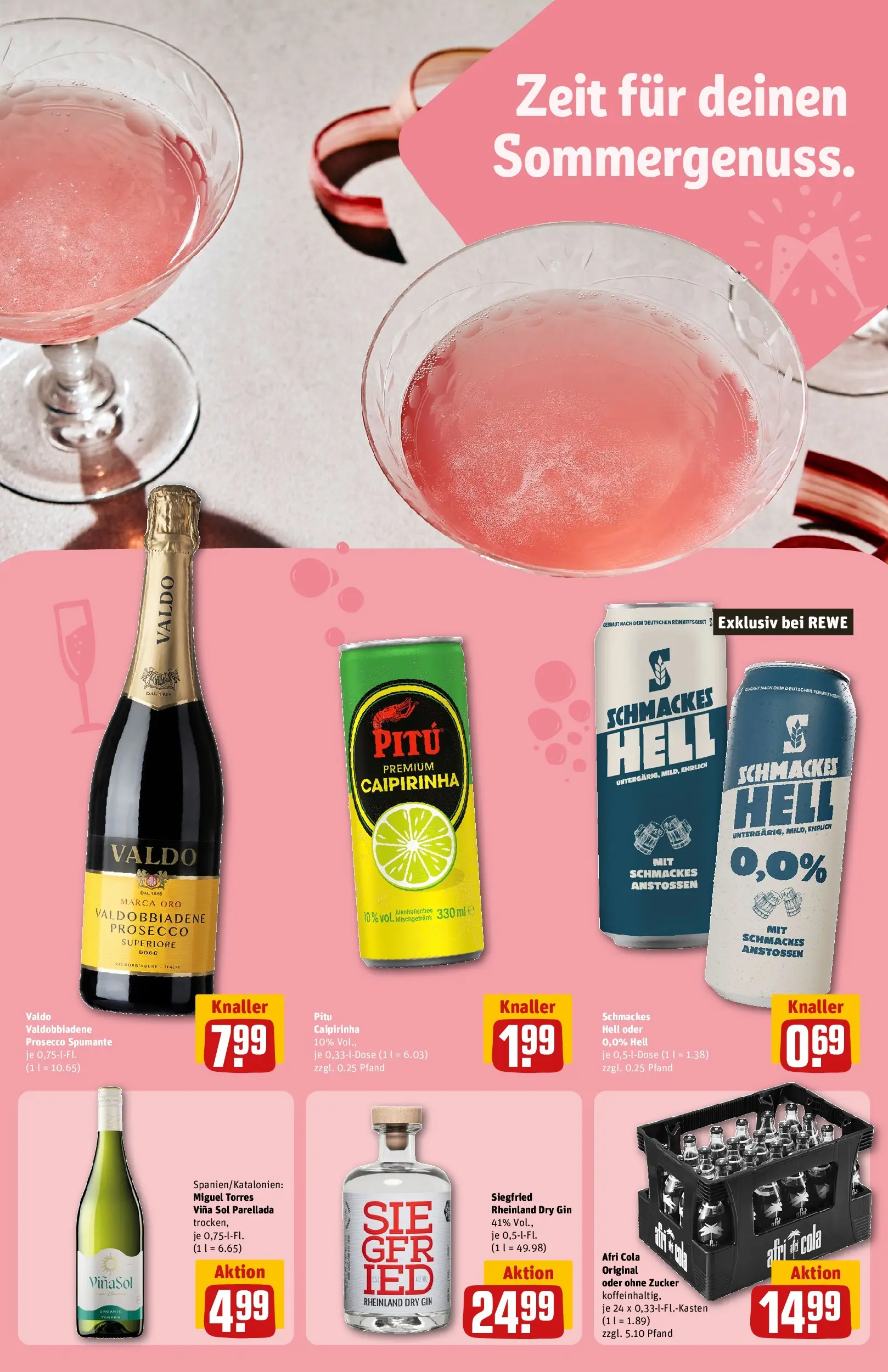 REWE Prospekt ab 14.06.2026 zum Blättern » Angebote | Seite: 21 | Produkte: Cola, Prosecco, Zucker, Gin