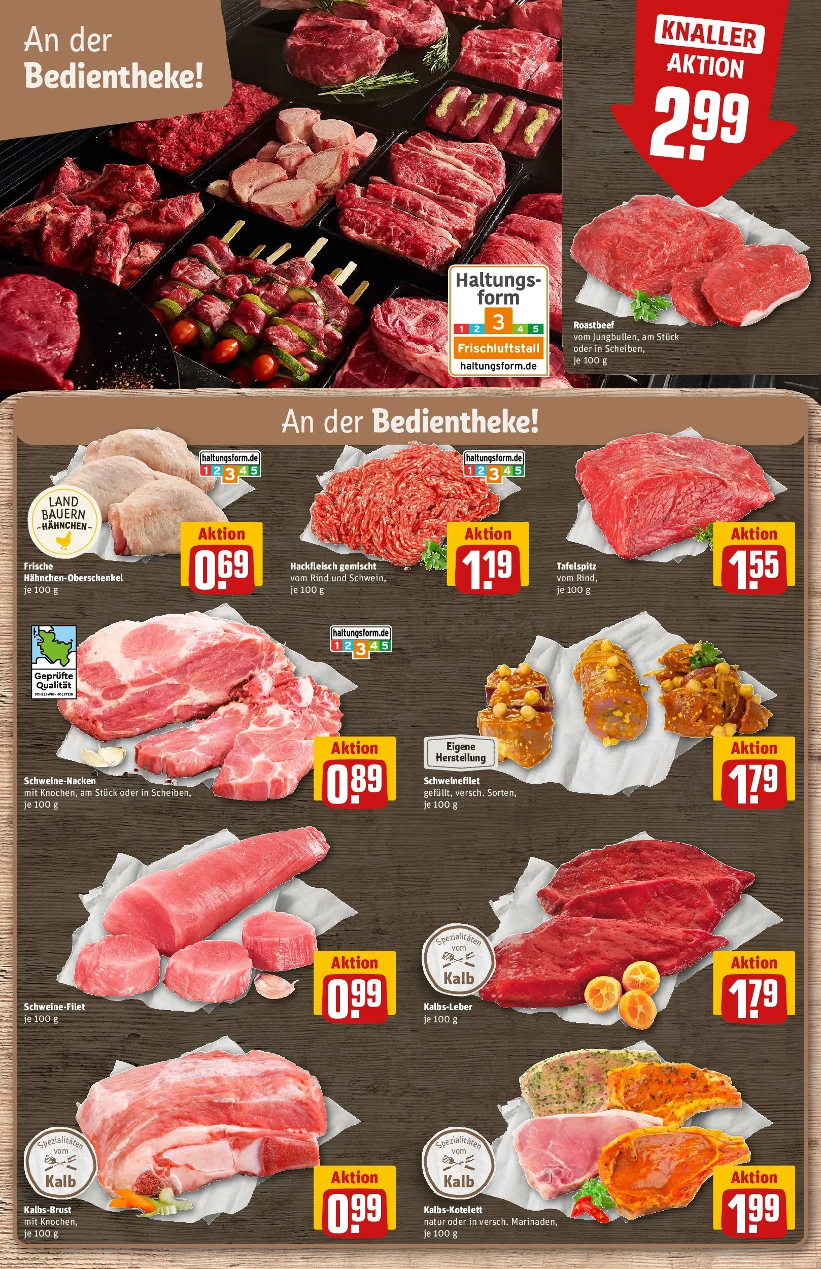REWE Prospekt ab 14.06.2026 zum Blättern » Angebote | Seite: 10 | Produkte: Tafelspitz, Kalbsleber, Schweinefilet, Hackfleisch
