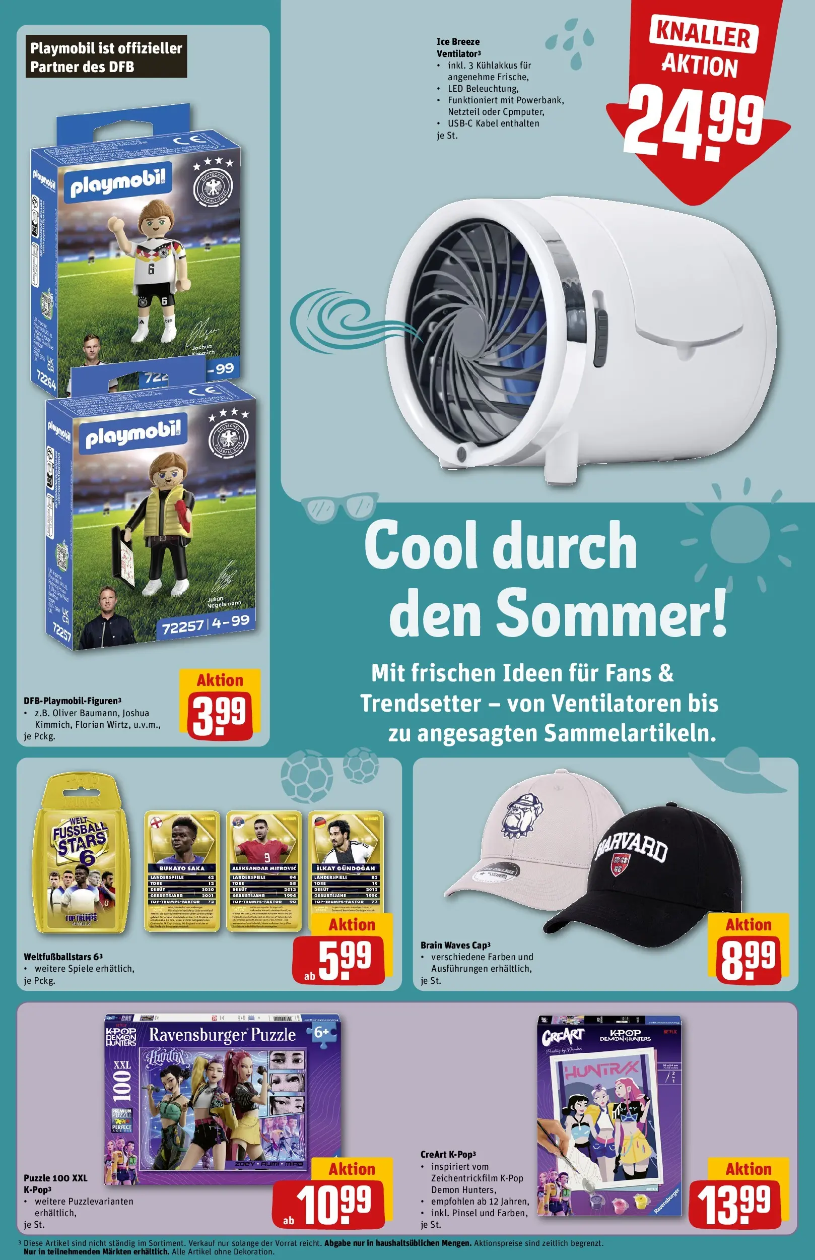 REWE Prospekt ab 14.06.2026 zum Blättern » Angebote | Seite: 28 | Produkte: Kabel, Ventilator, Pinsel, Netzteil