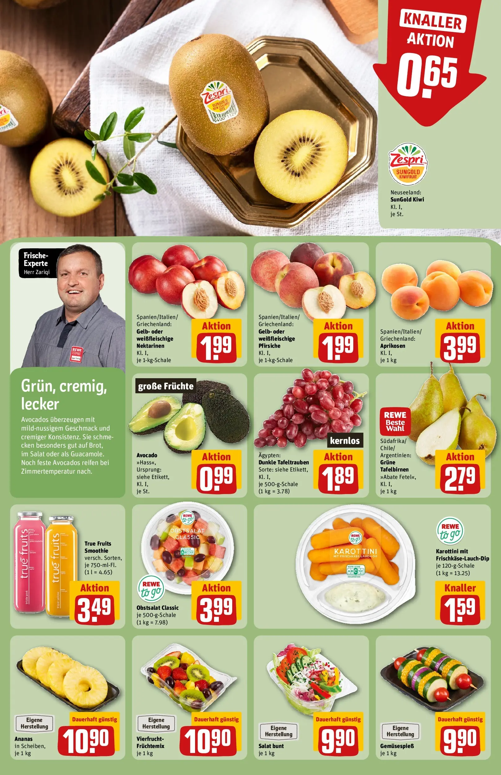 REWE Prospekt ab 14.06.2026 zum Blättern » Angebote | Seite: 8 | Produkte: Nektarinen, Ananas, Avocado, Kiwi