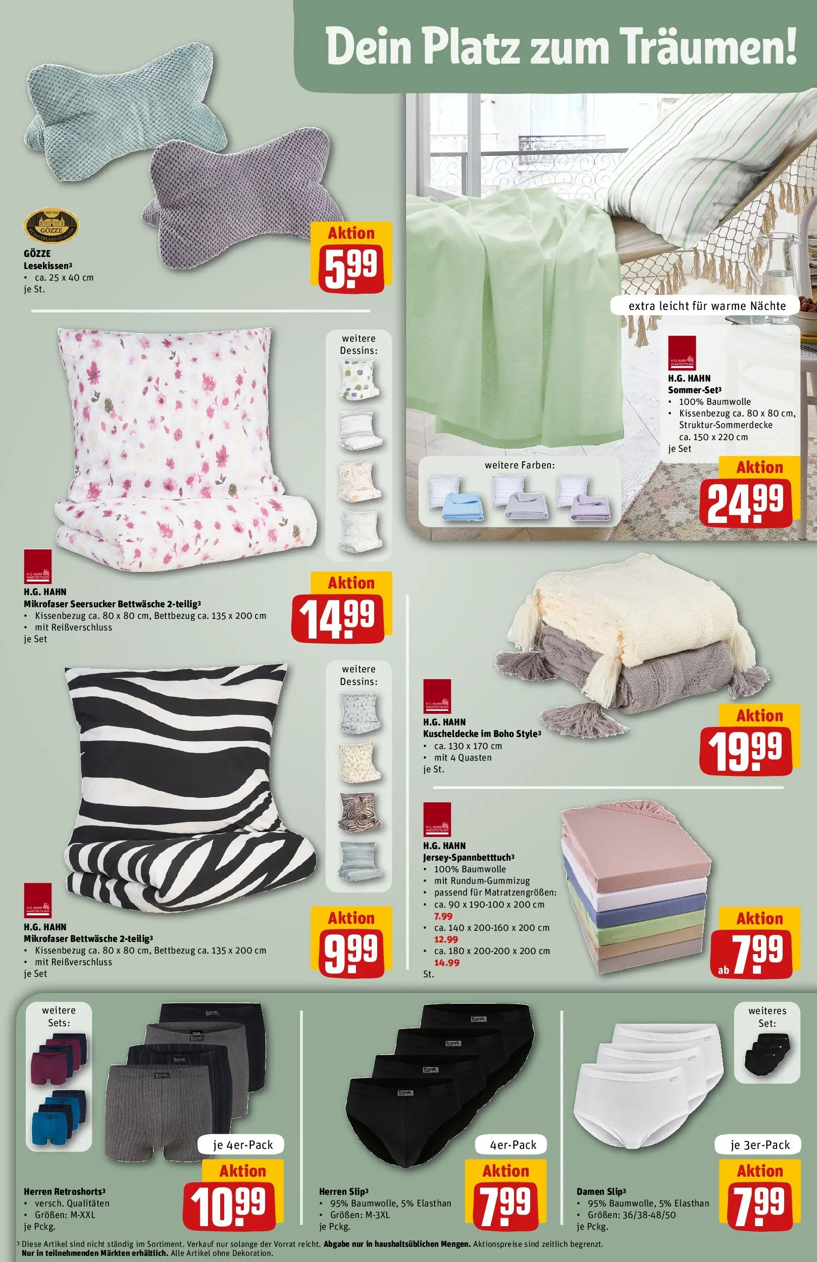 REWE Prospekt ab 14.06.2026 zum Blättern » Angebote | Seite: 35 | Produkte: Bettwäsche, Slip, Boxer
