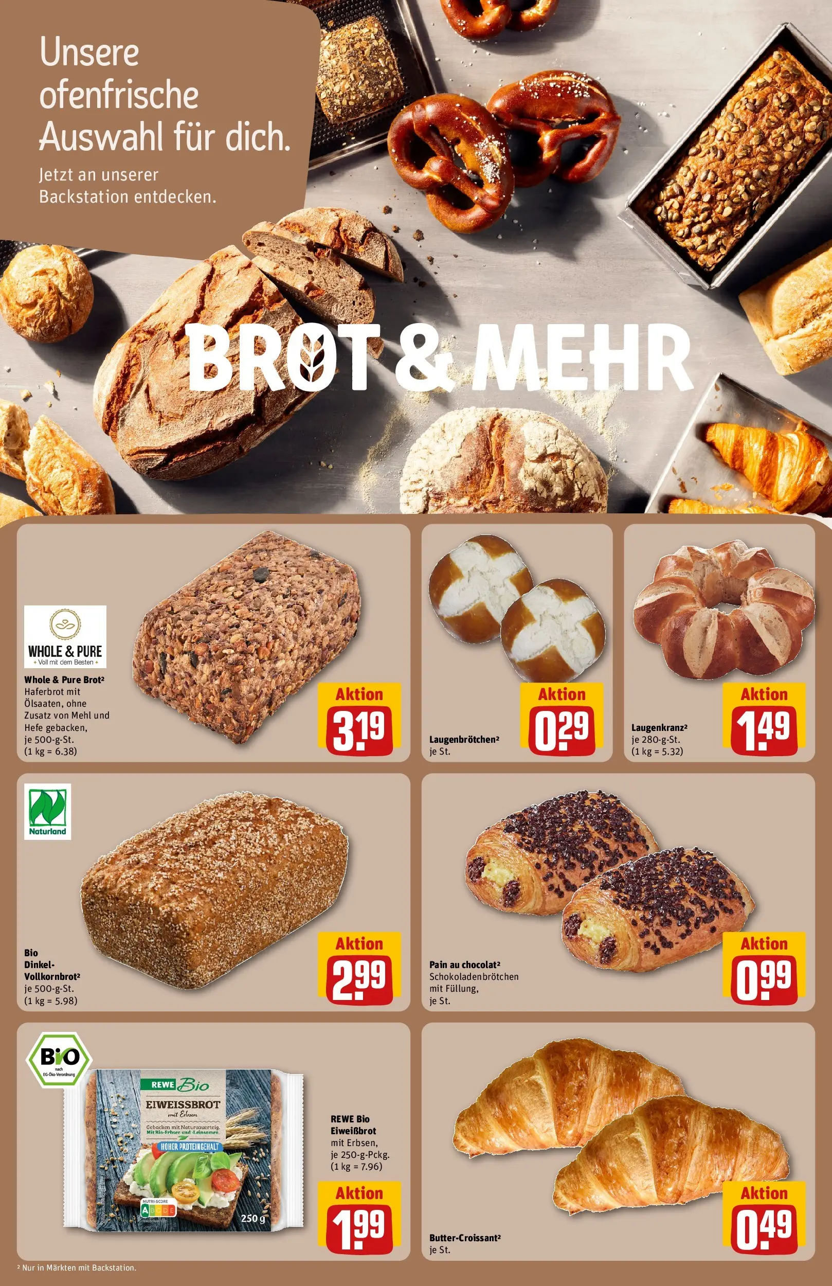 REWE Prospekt ab 14.06.2026 zum Blättern » Angebote | Seite: 13 | Produkte: Mehl, Butter, Ofenfrische, Croissant