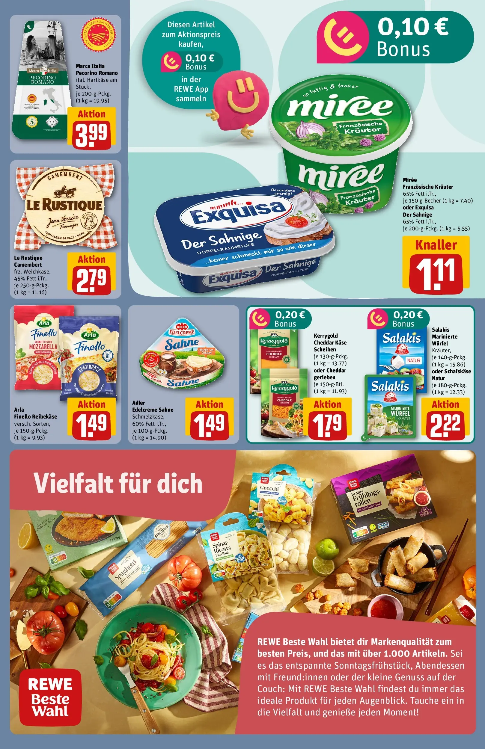 REWE Prospekt ab 14.06.2026 zum Blättern » Angebote | Seite: 15 | Produkte: Couch, Exquisa, Salakis, Schafskase