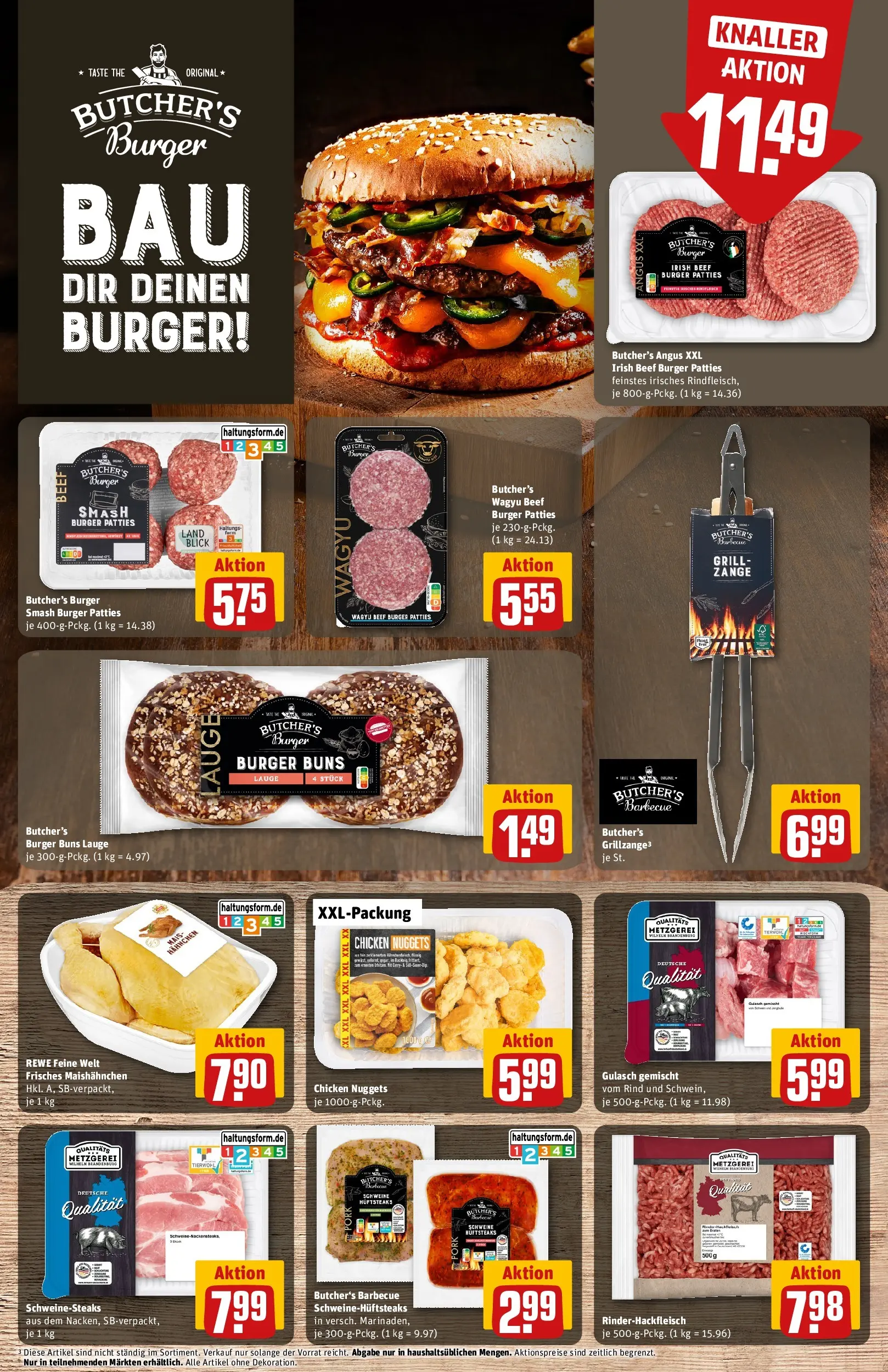 REWE Prospekt ab 14.06.2026 zum Blättern » Angebote | Seite: 11 | Produkte: Grill, Burger, Gulasch
