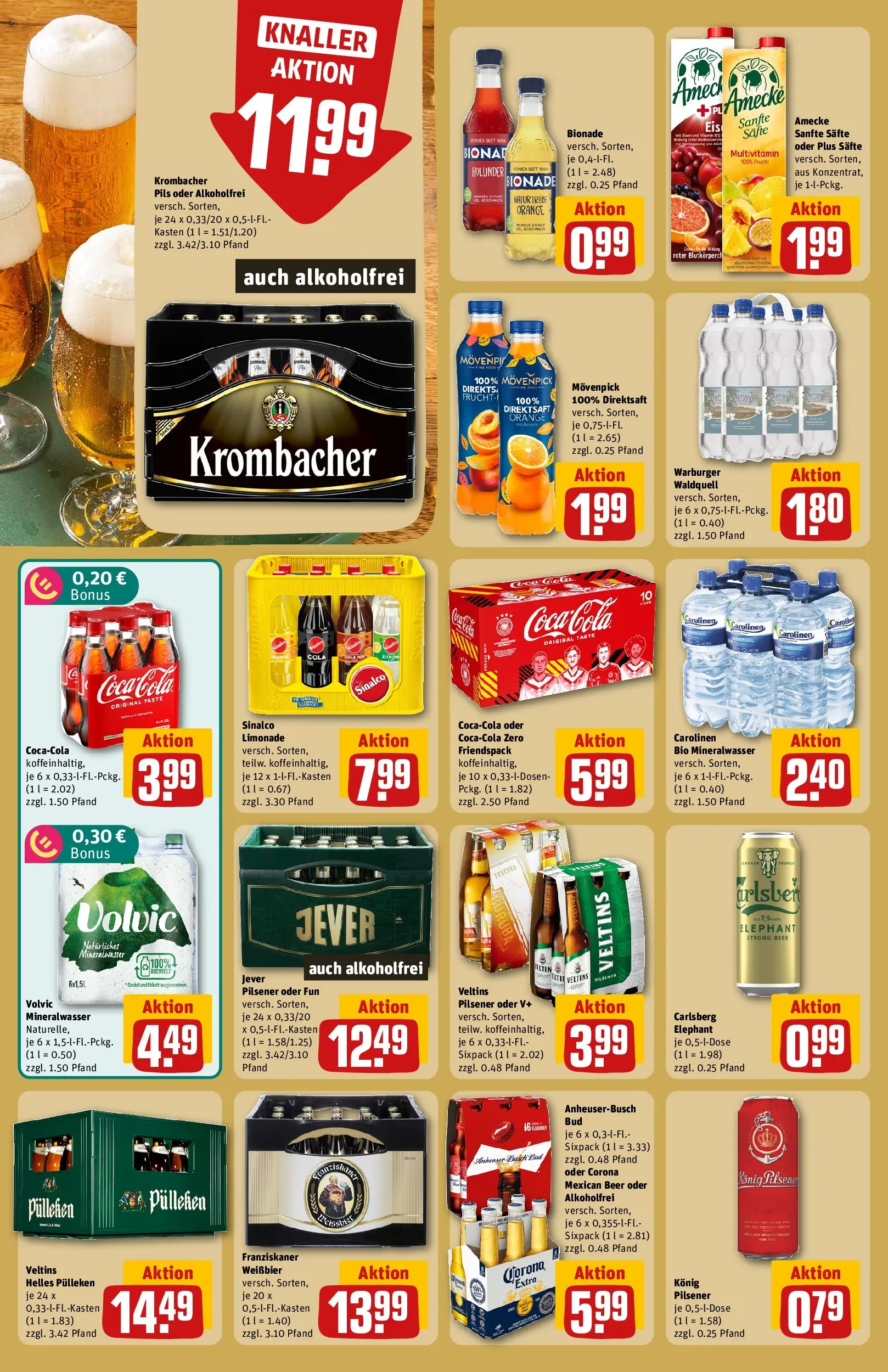 REWE Prospekt ab 14.06.2026 zum Blättern » Angebote | Seite: 22 | Produkte: Sinalco, Carlsberg, Cola, Mineralwasser