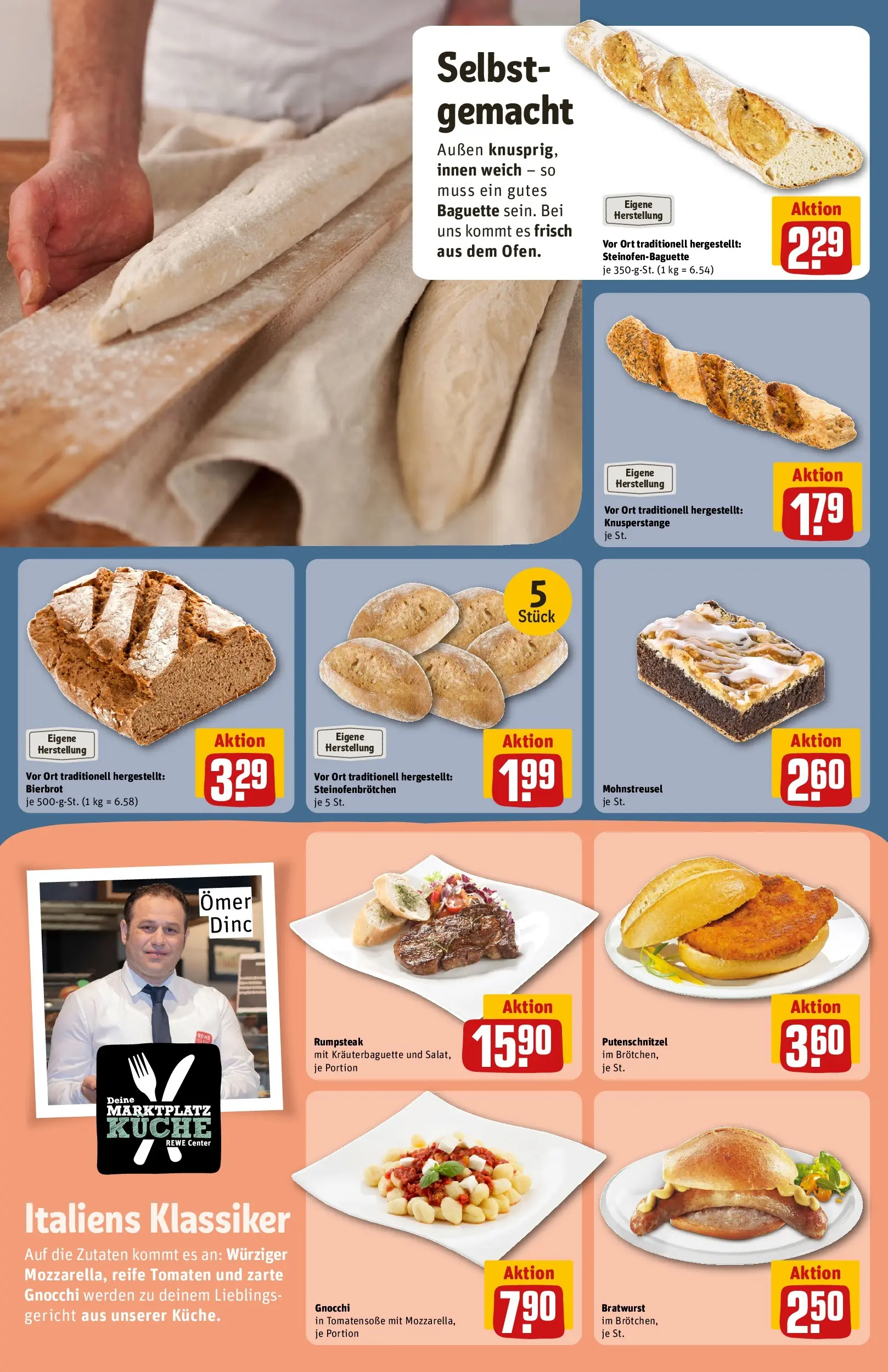 REWE Prospekt ab 14.06.2026 zum Blättern » Angebote | Seite: 17 | Produkte: Bratwurst, Küche, Baguette, Steak
