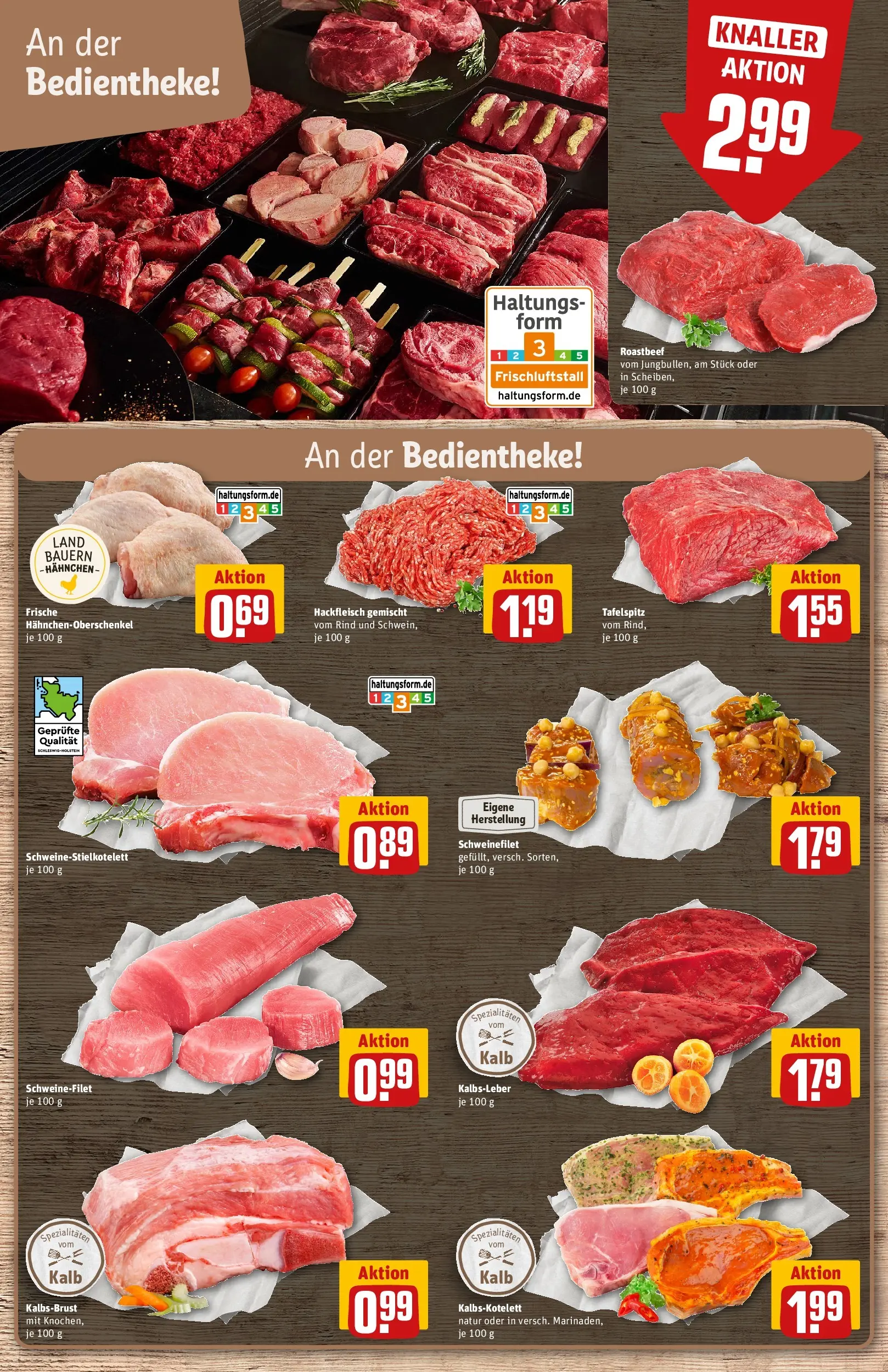 REWE Prospekt ab 14.06.2026 zum Blättern » Angebote | Seite: 10 | Produkte: Tafelspitz, Hahnchen, Kalbsleber, Schweinefilet