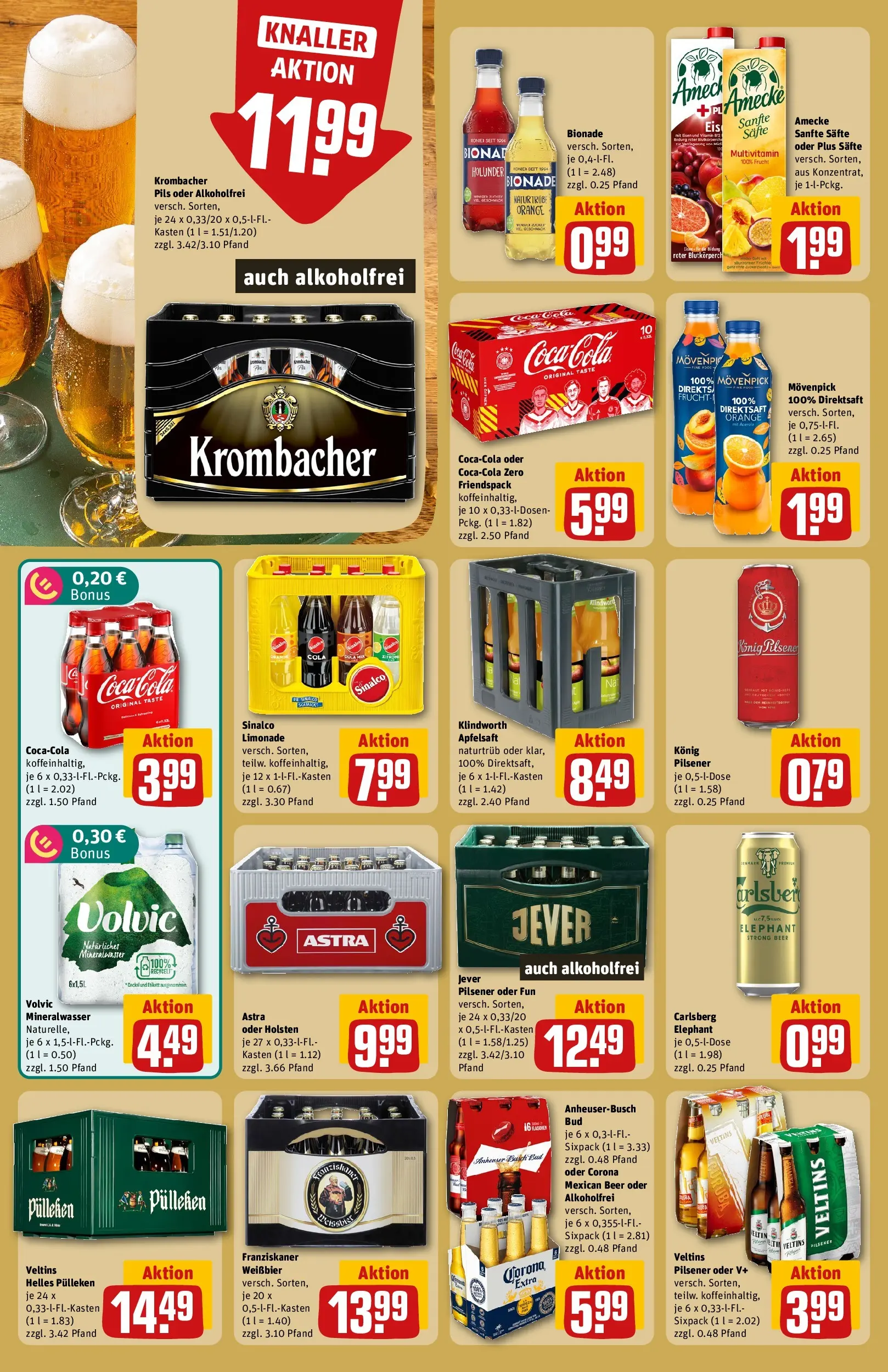 REWE Prospekt ab 14.06.2026 zum Blättern » Angebote | Seite: 22 | Produkte: Franziskaner, Bad, Pils, Bionade