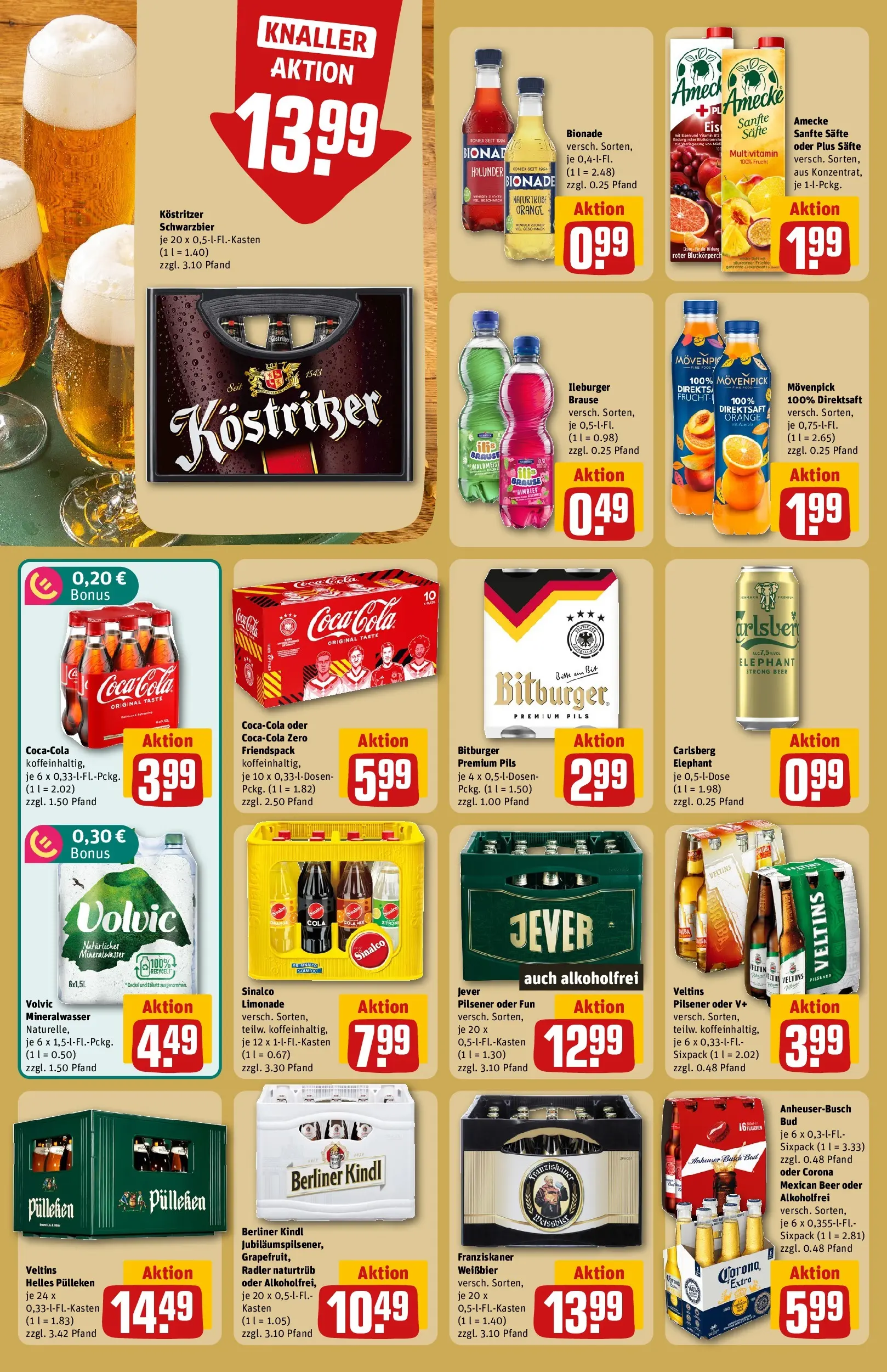 REWE Prospekt ab 14.06.2026 zum Blättern » Angebote | Seite: 22 | Produkte: Berliner, Franziskaner, Limonade, Jever