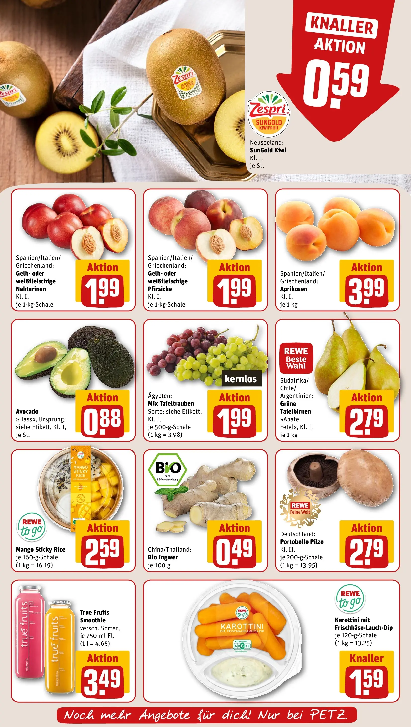 REWE Prospekt ab 14.06.2026 zum Blättern » Angebote | Seite: 10 | Produkte: Nektarinen, Avocado, Mango, Kiwi