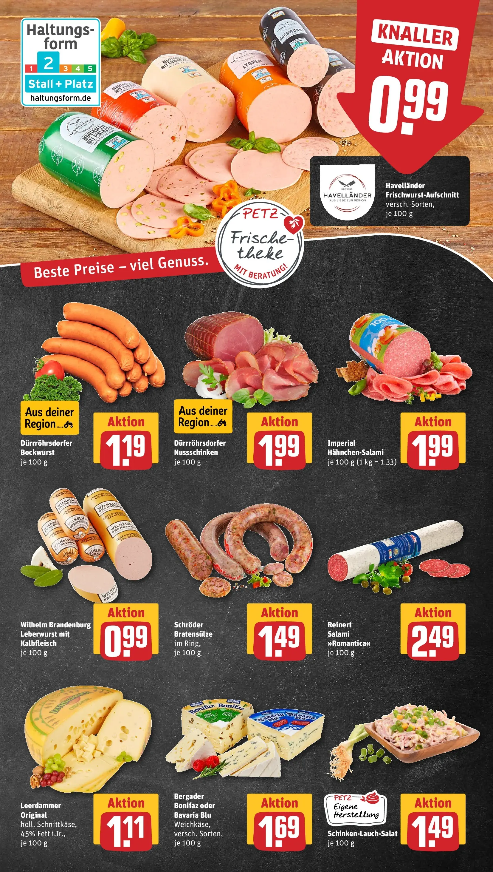 REWE Prospekt ab 14.06.2026 zum Blättern » Angebote | Seite: 13 | Produkte: Bockwurst, Theke, Leerdammer, Salami
