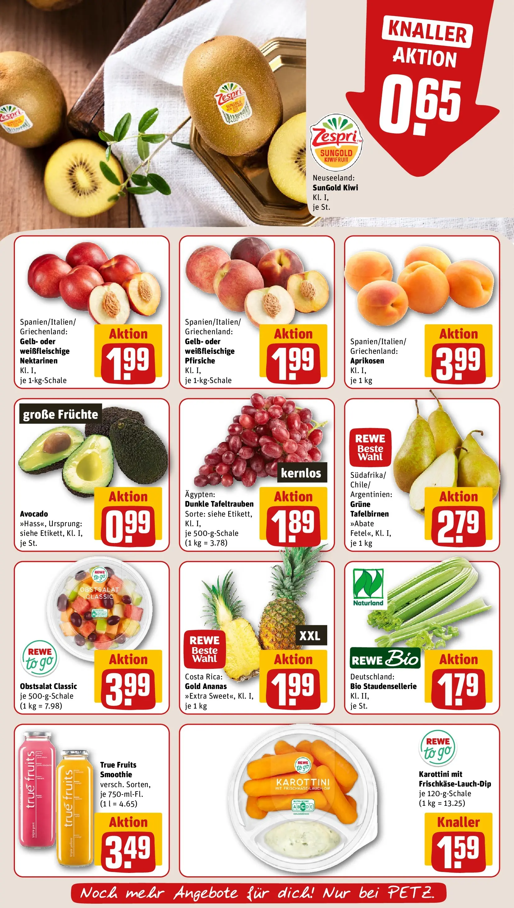 REWE Prospekt ab 14.06.2026 zum Blättern » Angebote | Seite: 14 | Produkte: Nektarinen, Ananas, Avocado, Kiwi