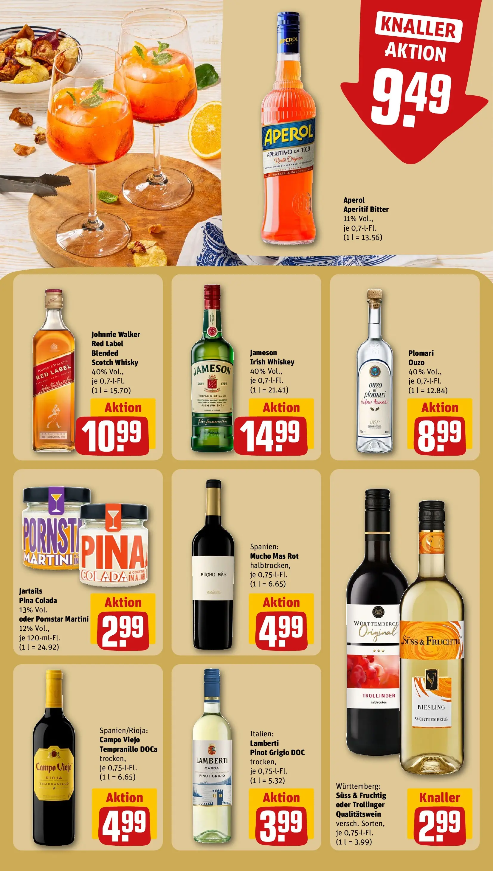 REWE Prospekt ab 14.06.2026 zum Blättern » Angebote | Seite: 19 | Produkte: Martini, Jameson, Ouzo plomari, Johnnie walker