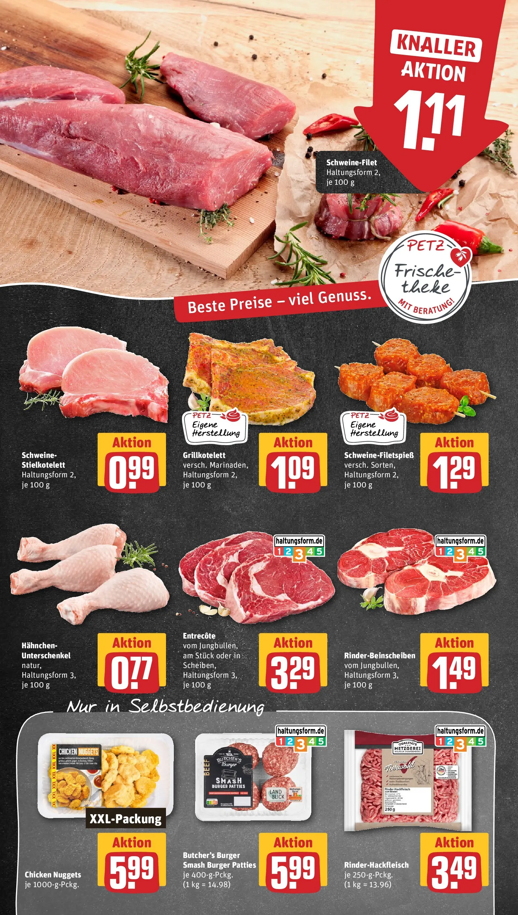 REWE Prospekt ab 14.06.2026 zum Blättern » Angebote | Seite: 16 | Produkte: Burger, Entrecote, Schweinefilet, Hackfleisch