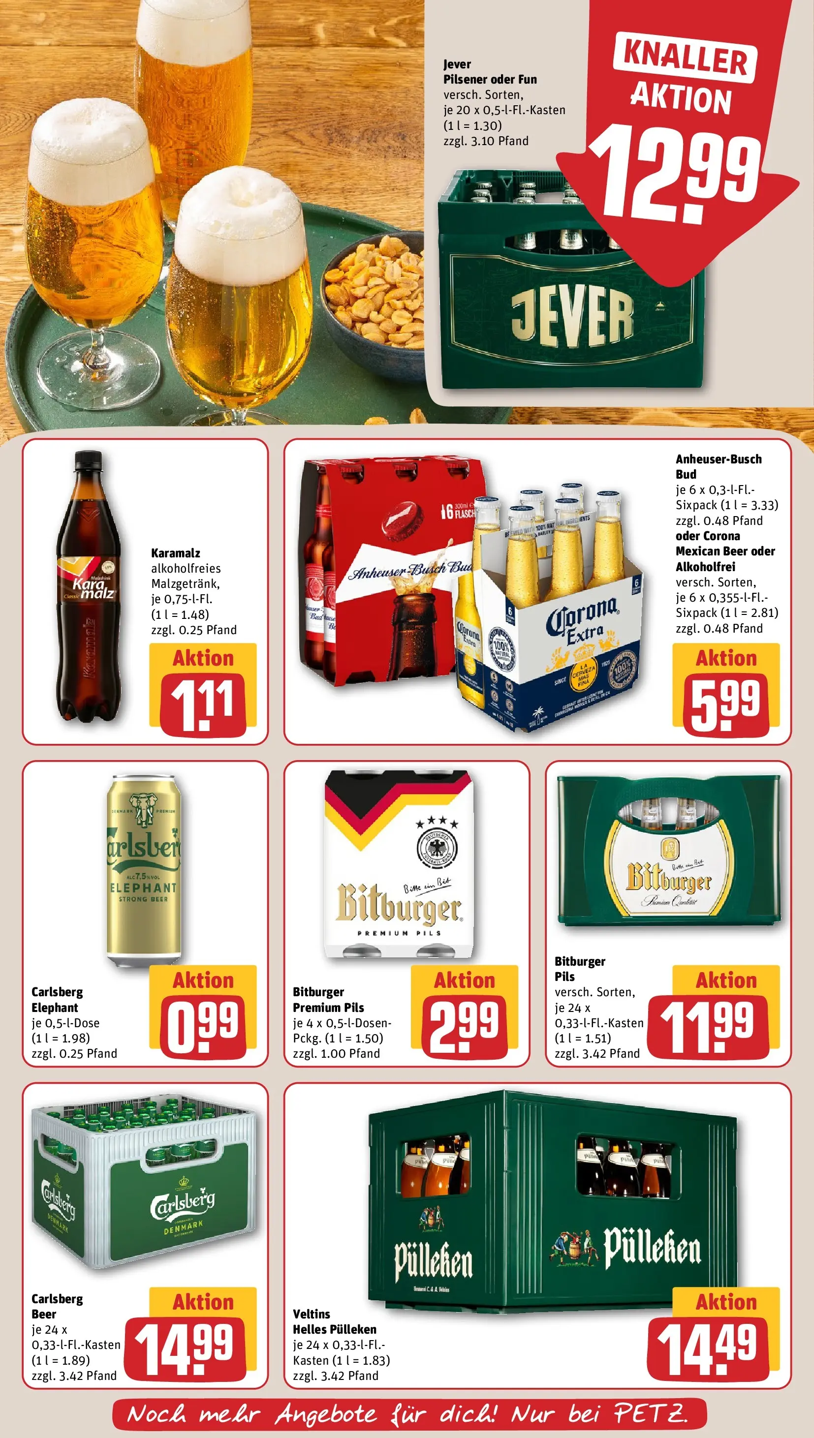 REWE Prospekt ab 14.06.2026 zum Blättern » Angebote | Seite: 25 | Produkte: Helles pulleken, Carlsberg, Pils, Veltins